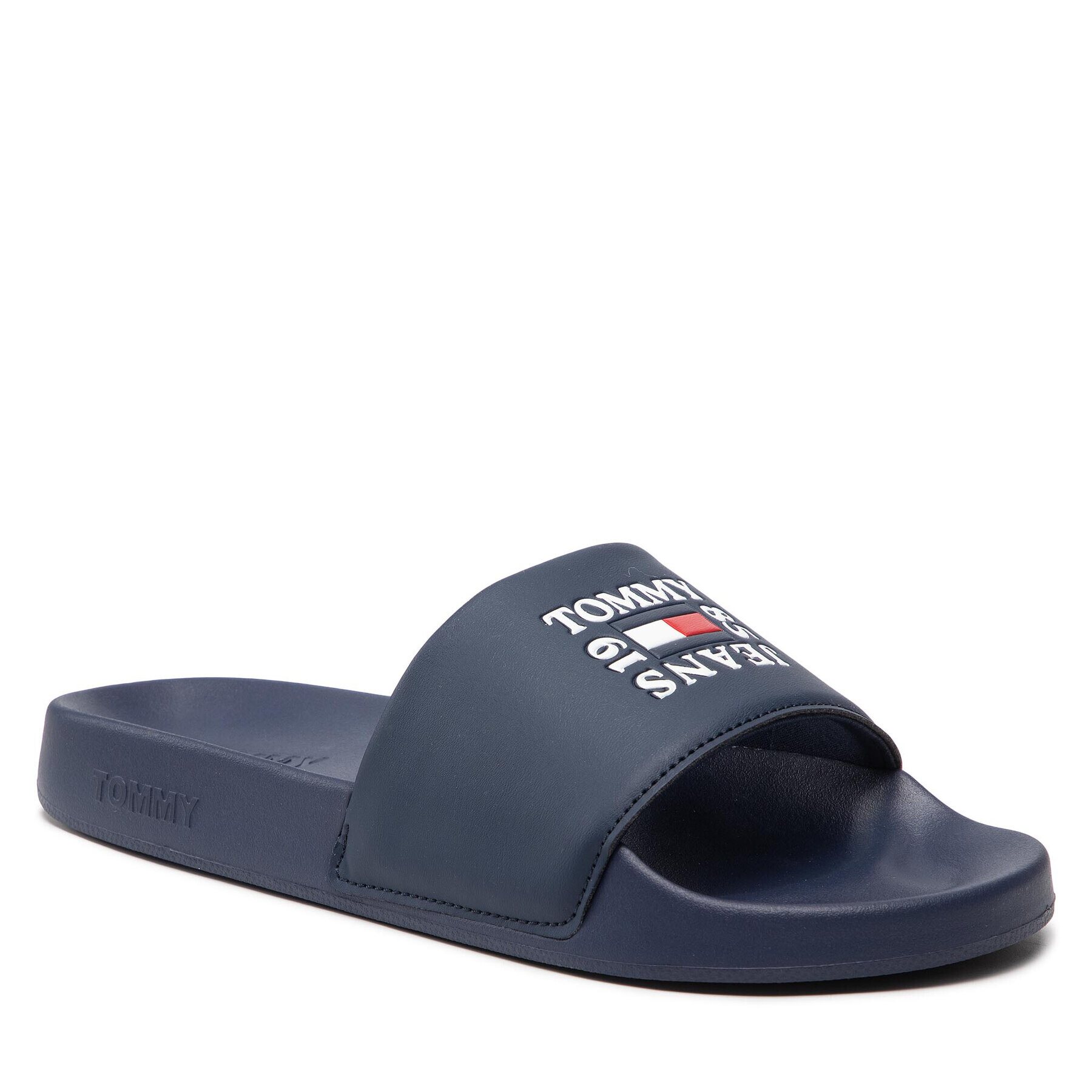 Tommy Jeans Șlapi Print Poolslide EM0EM00985 Bleumarin - Pled.ro