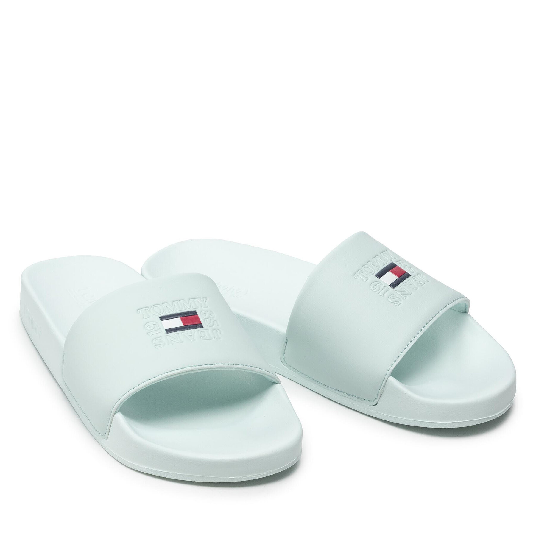 Tommy Jeans Șlapi Printed Pool Slide EN0EN01826 Albastru - Pled.ro