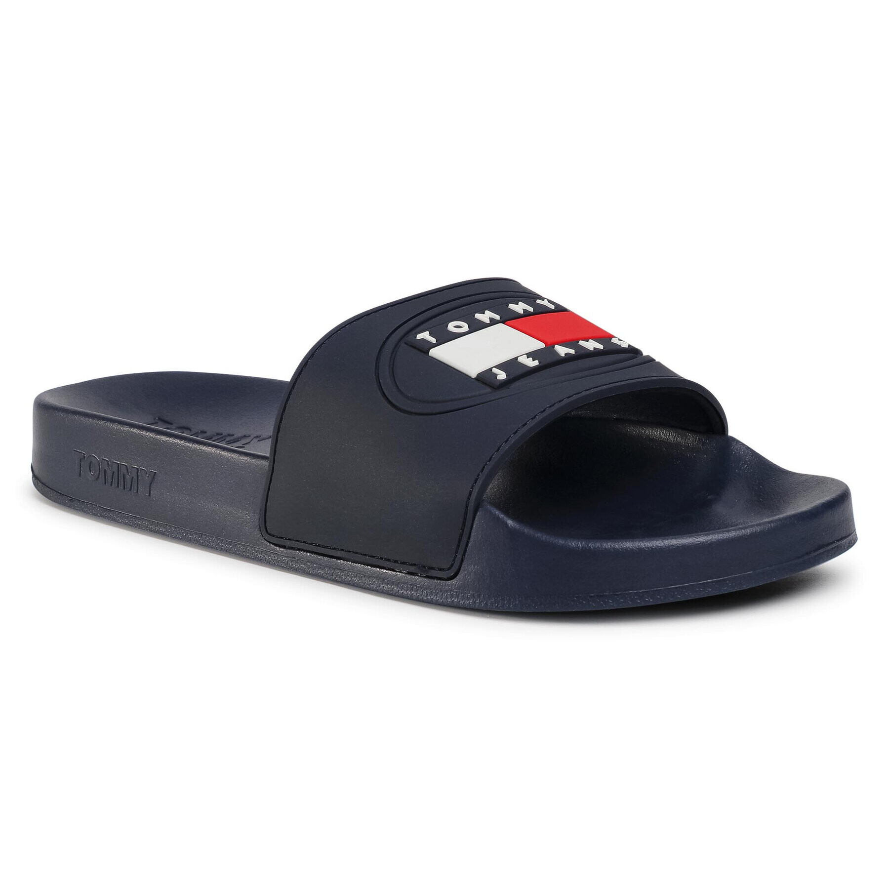 Tommy Jeans Șlapi Seasonal Flag Slide EM0EM00471 Bleumarin - Pled.ro