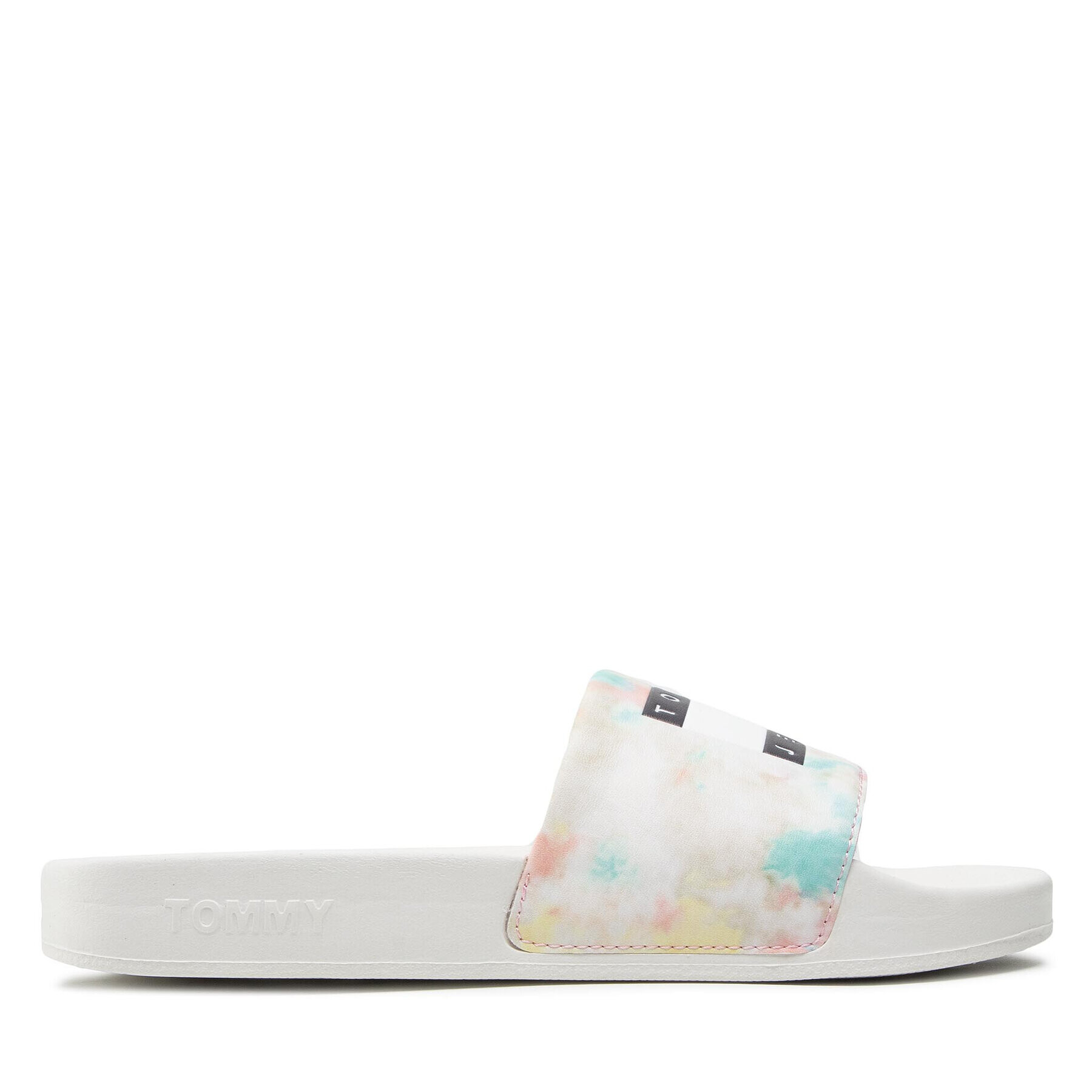 Tommy Jeans Șlapi Tie Dye Pool Slide EN0EN01886 Alb - Pled.ro