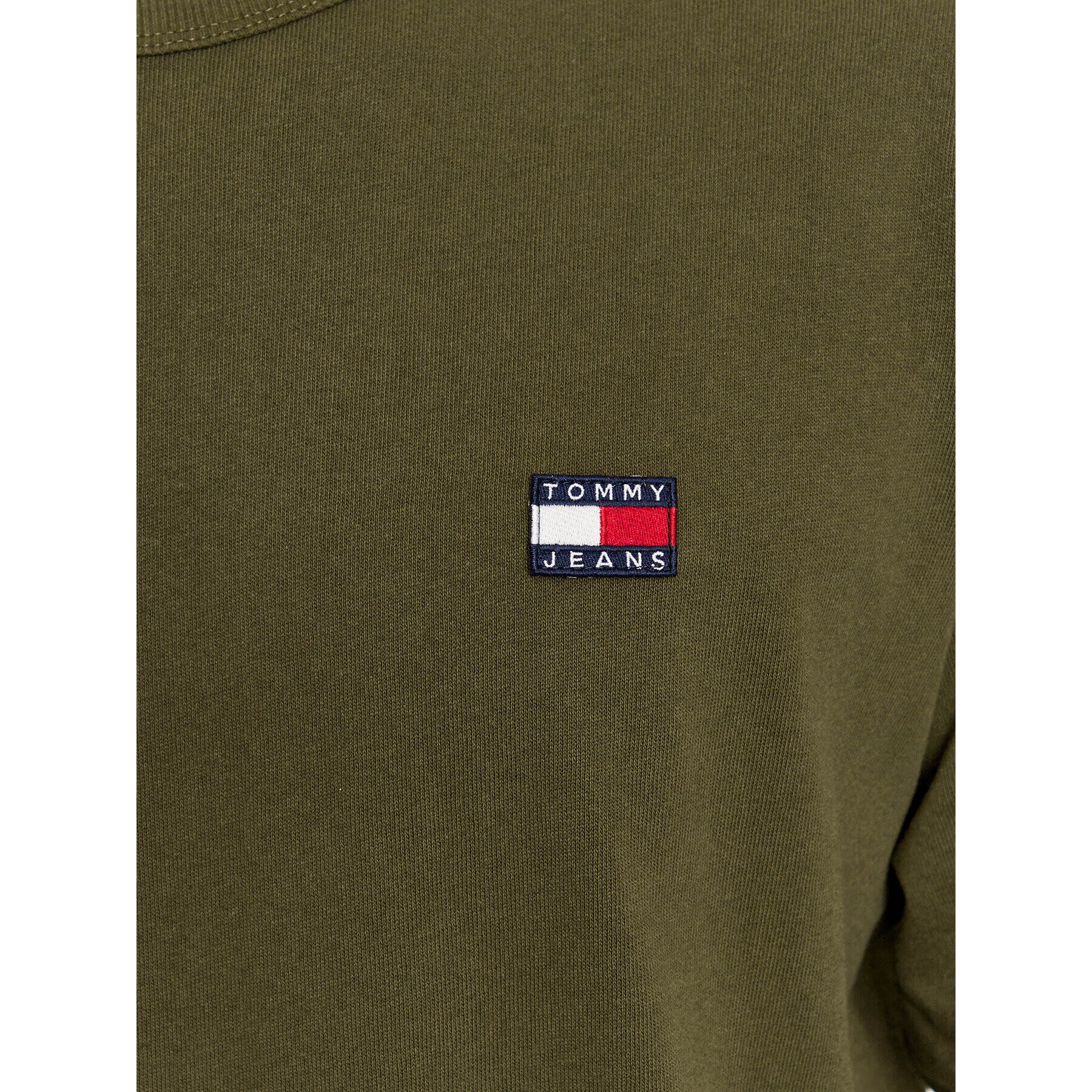 Tommy Jeans Longsleeve Classic Xs Badge DM0DM17816 Verde Classic Fit - Pled.ro