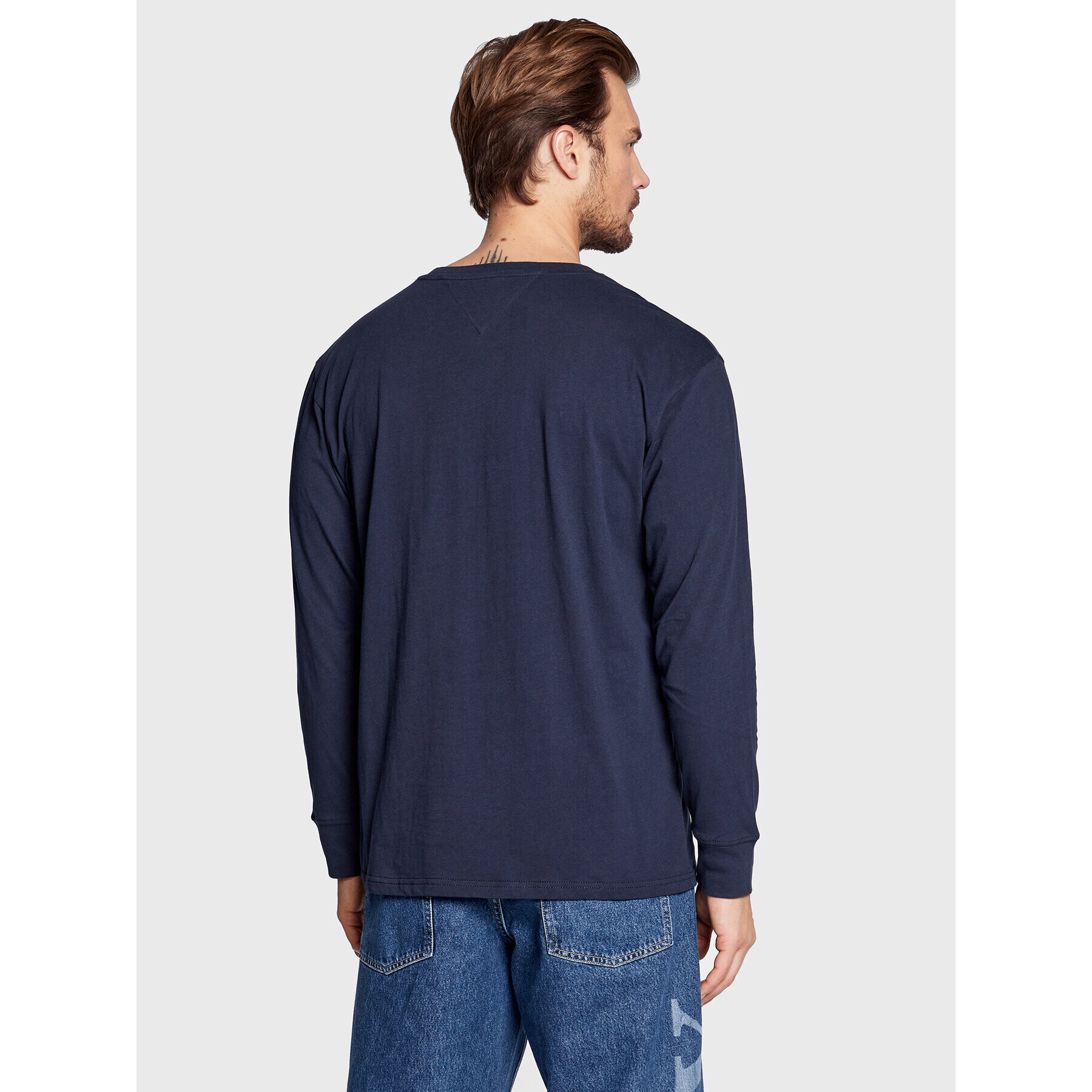 Tommy Jeans Longsleeve DM0DM15681 Bleumarin Regular Fit - Pled.ro