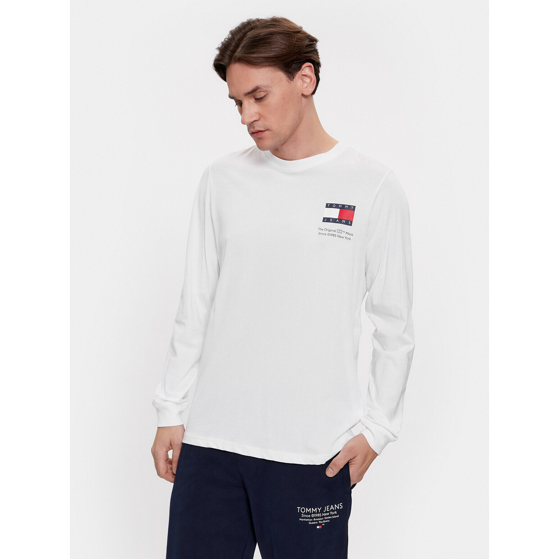 Tommy Jeans Set de 2 longlseeves Flag DM0DM18278 Colorat Slim Fit - Pled.ro