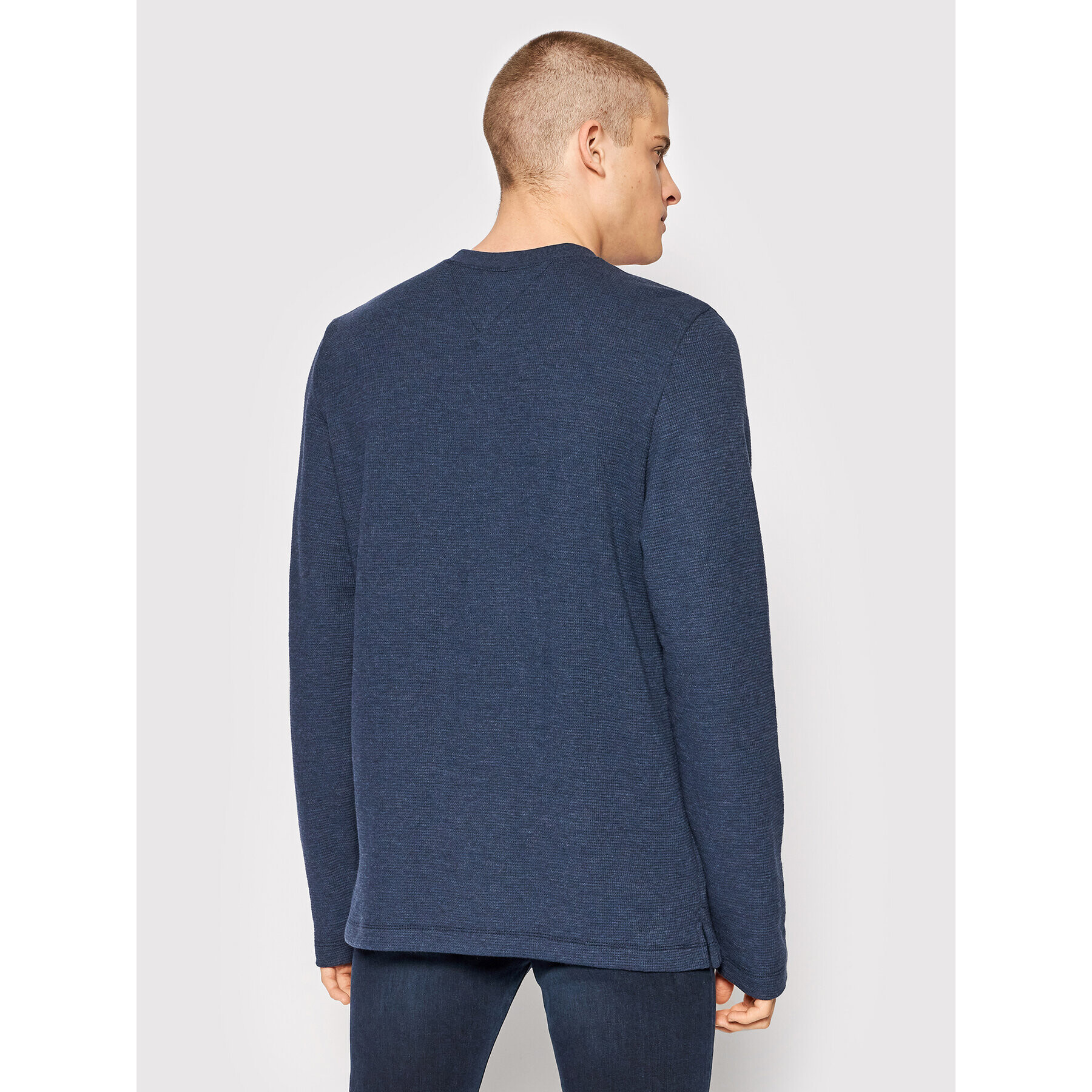 Tommy Jeans Longsleeve Henley DM0DM11438 Bleumarin Regular Fit - Pled.ro