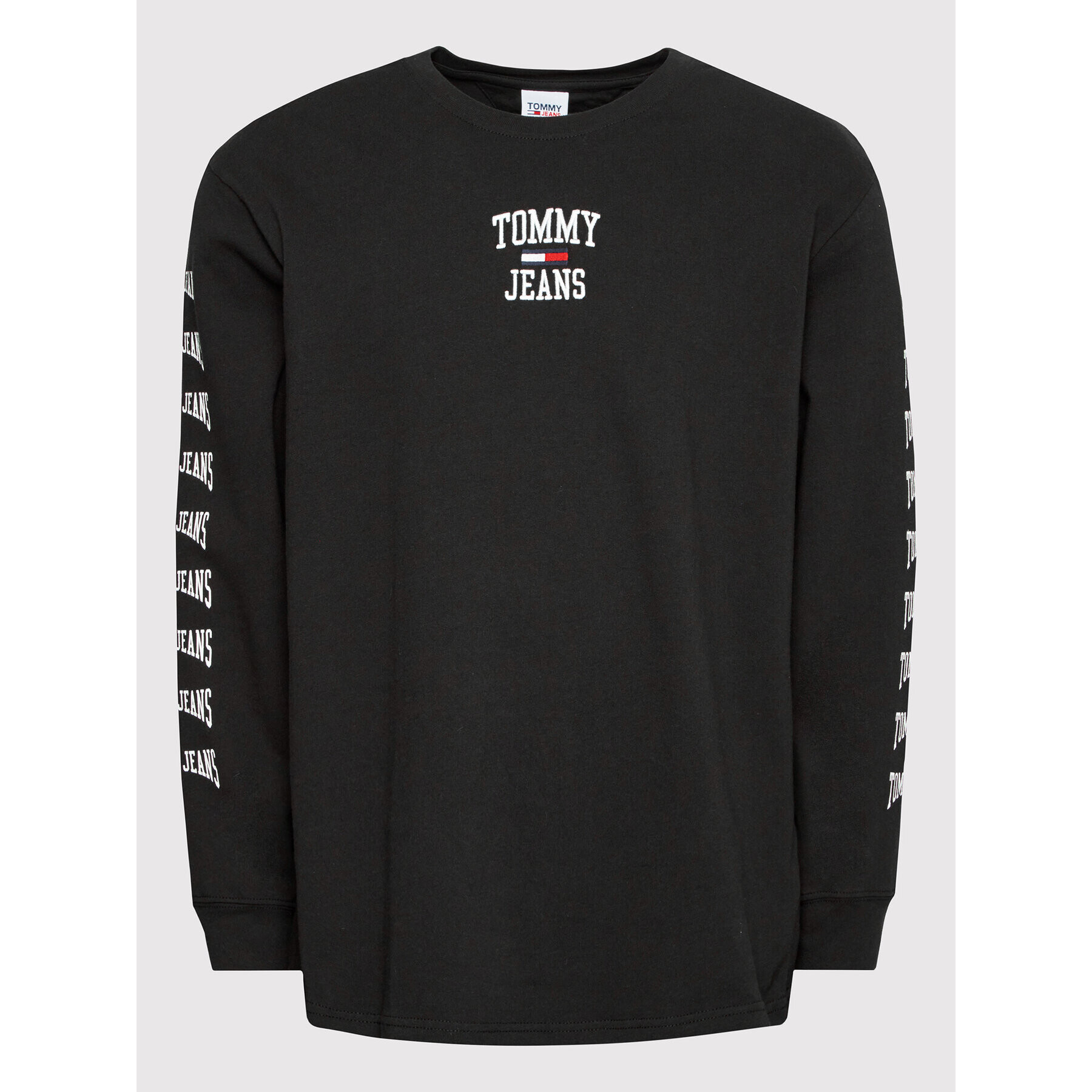 Tommy Jeans Longsleeve Homespon Graphic DM0DM12422 Negru Regular Fit - Pled.ro