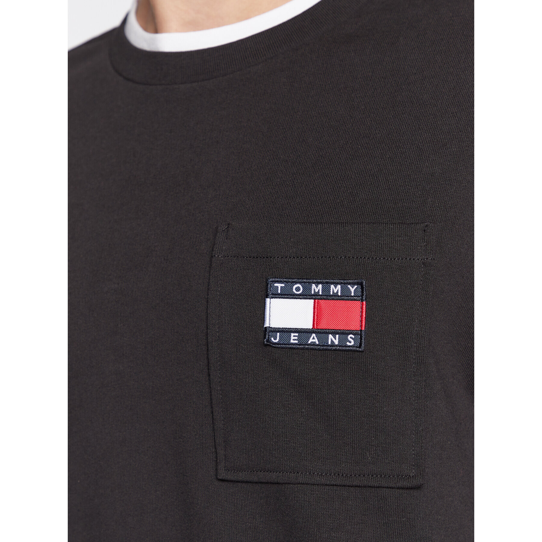 Tommy Jeans Longsleeve Skater 2 In 1 DM0DM15052 Negru Relaxed Fit - Pled.ro