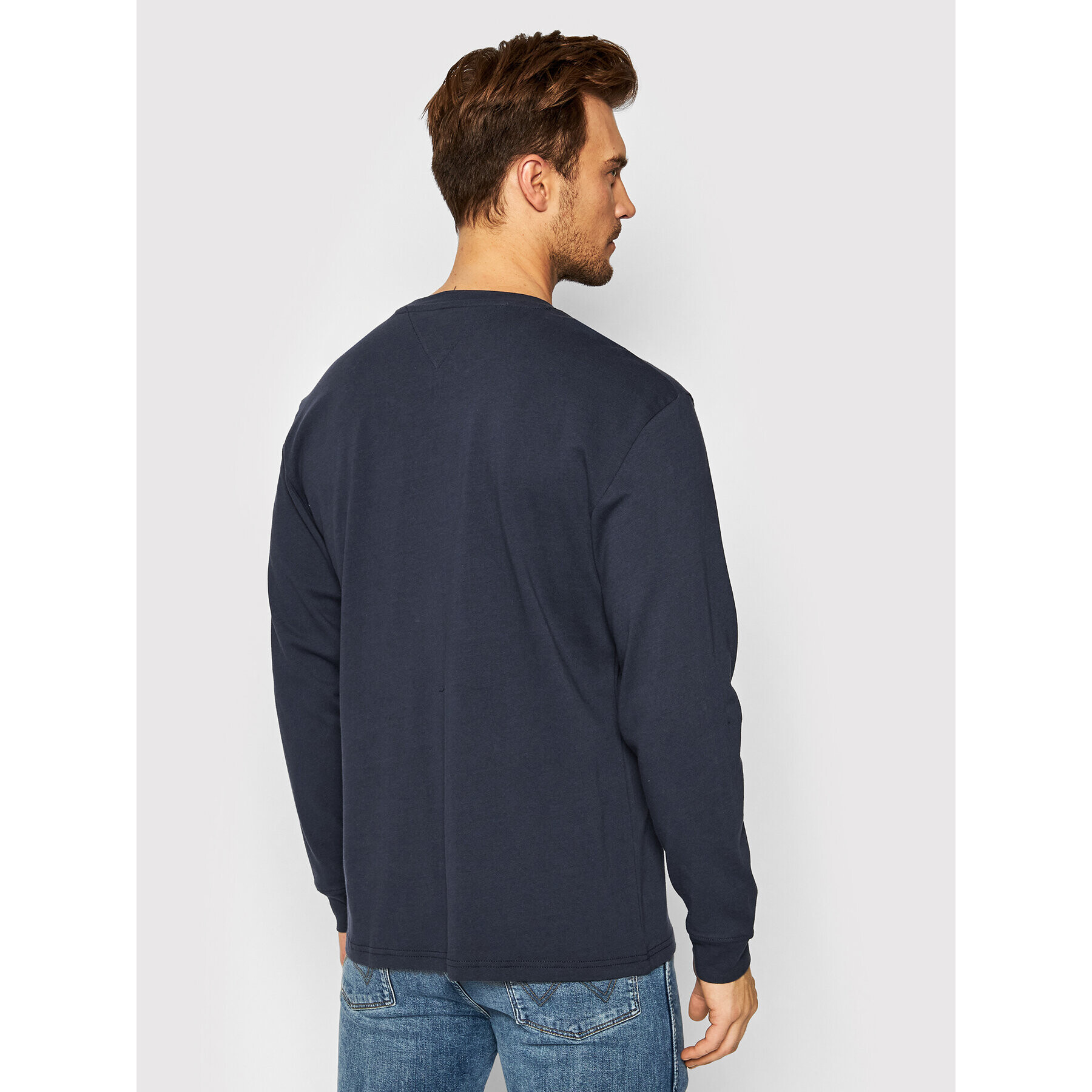 Tommy Jeans Longsleeve Tiny DM0DM11603 Bleumarin Regular Fit - Pled.ro