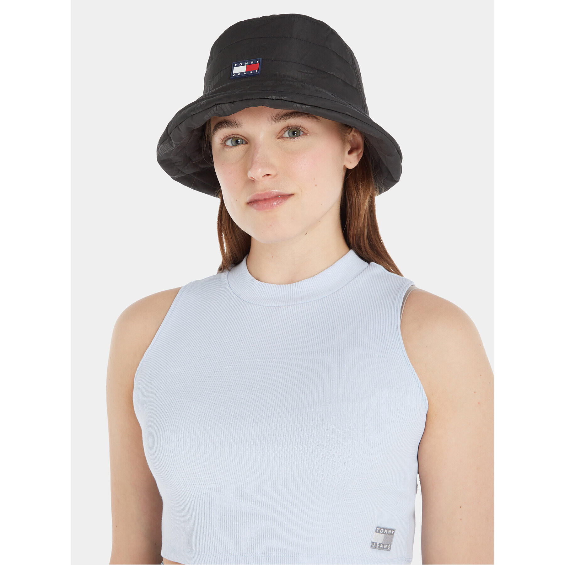 Tommy Jeans Pălărie Tjw Skater Girl Padded Bucket AW0AW15655 Negru - Pled.ro