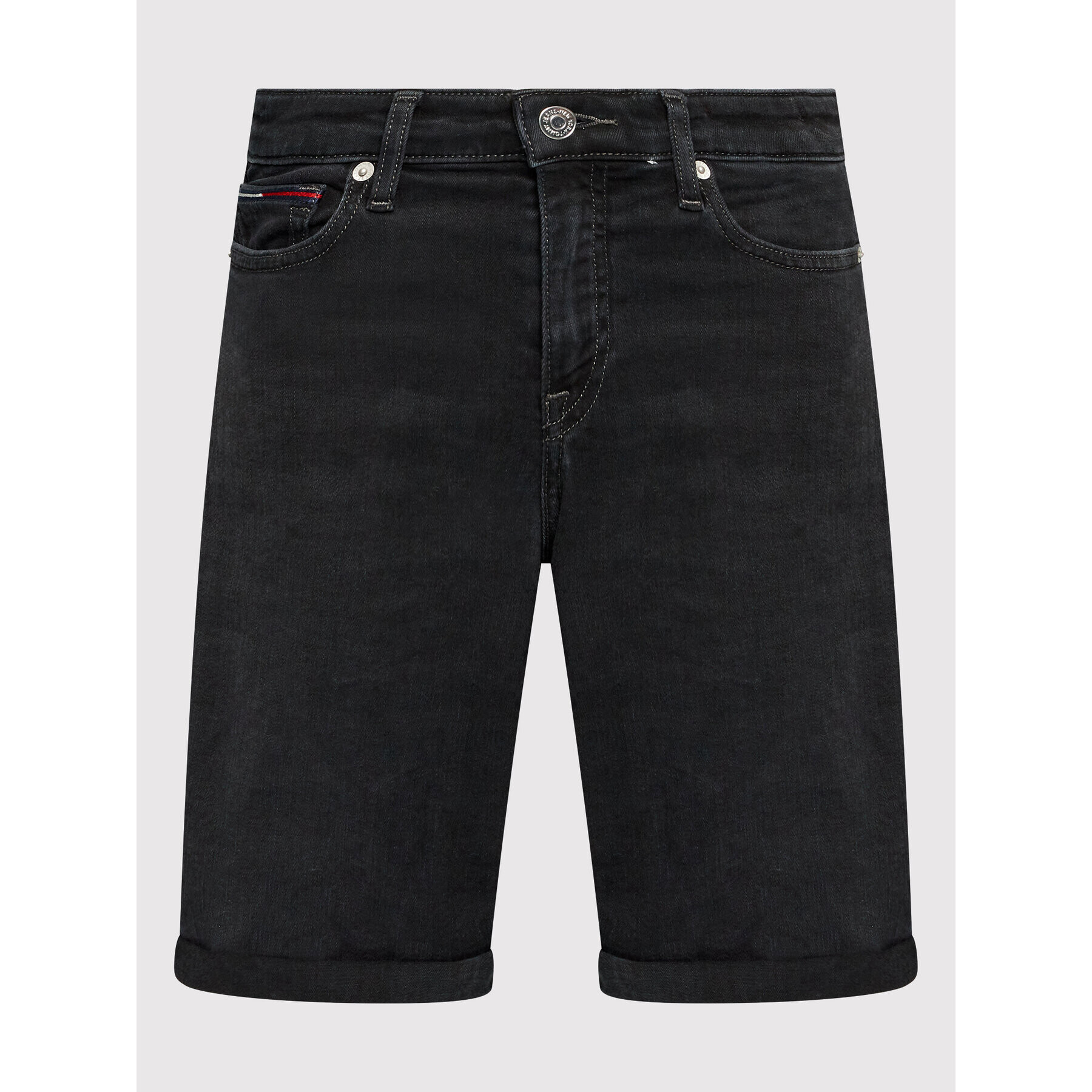 Tommy Jeans Pantaloni scurți de blugi Bermuda DW0DW12456 Negru Regular Fit - Pled.ro