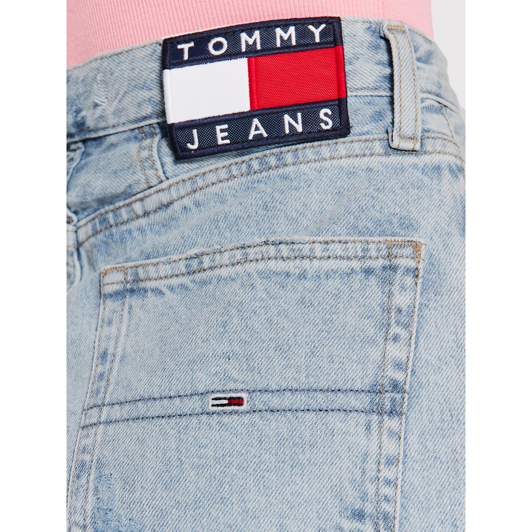 Tommy Jeans Pantaloni scurți de blugi DW0DW12505 Albastru Regular Fit - Pled.ro