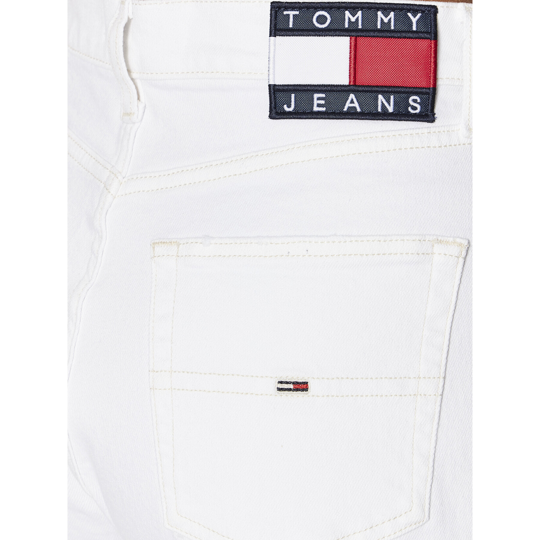 Tommy Jeans Pantaloni scurți de blugi Harper DW0DW12516 Alb Regular Fit - Pled.ro