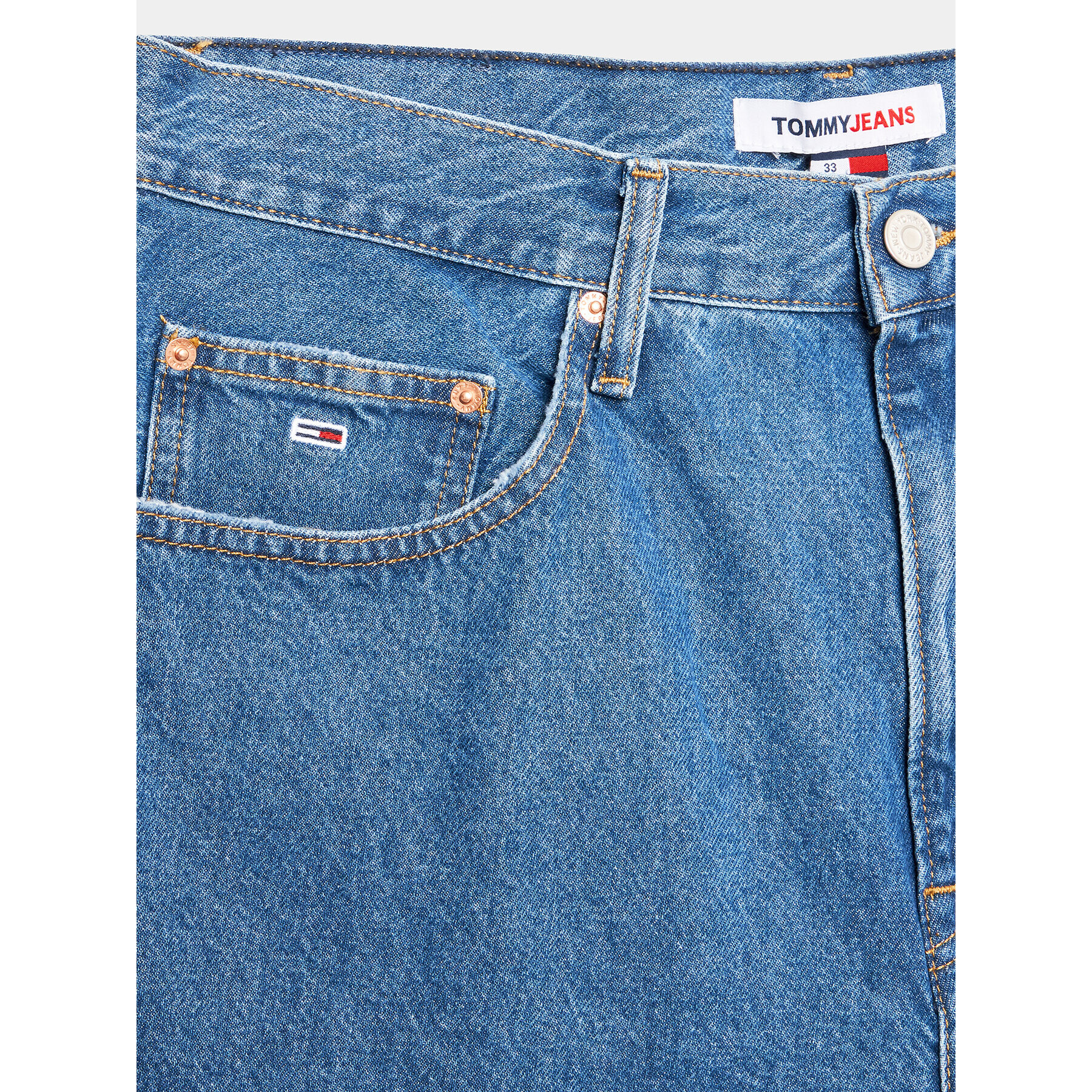 Tommy Jeans Pantaloni scurți de blugi DW0DW15600 Bleumarin Regular Fit - Pled.ro