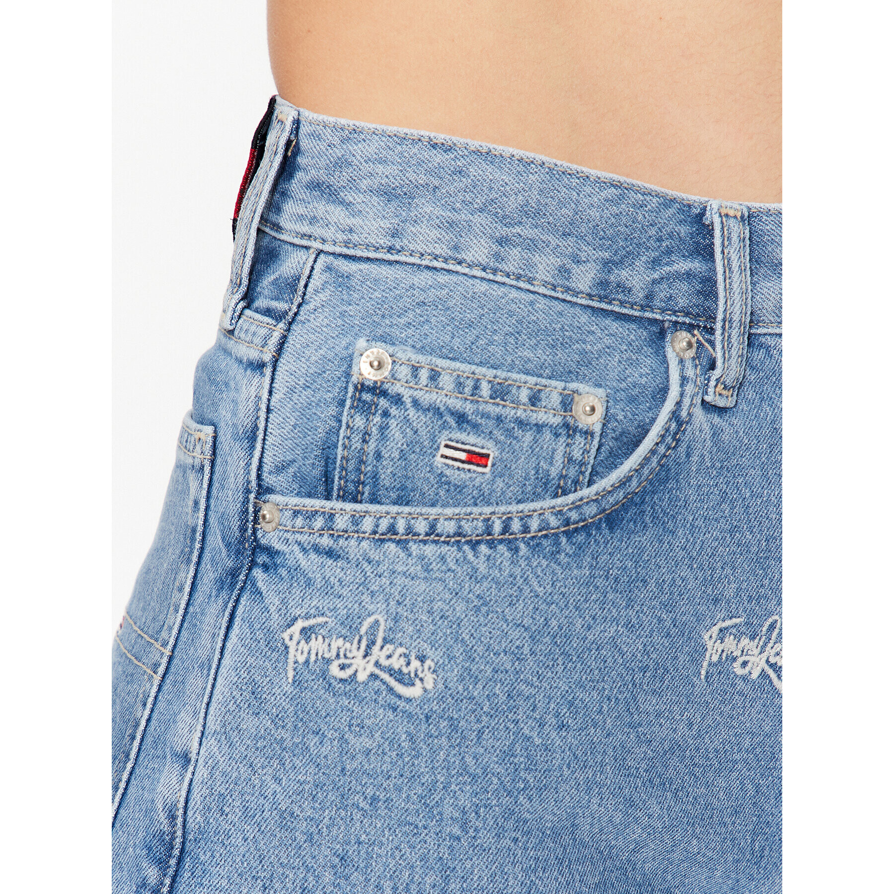 Tommy Jeans Pantaloni scurți de blugi DW0DW15601 Albastru Regular Fit - Pled.ro