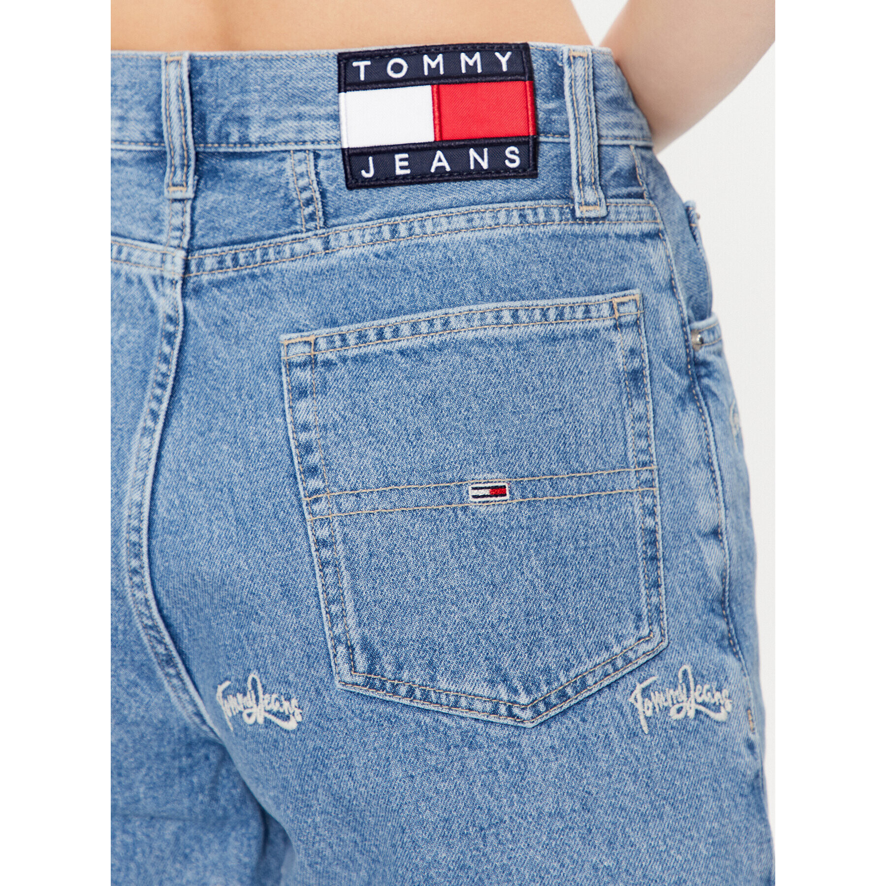 Tommy Jeans Pantaloni scurți de blugi DW0DW15601 Albastru Regular Fit - Pled.ro