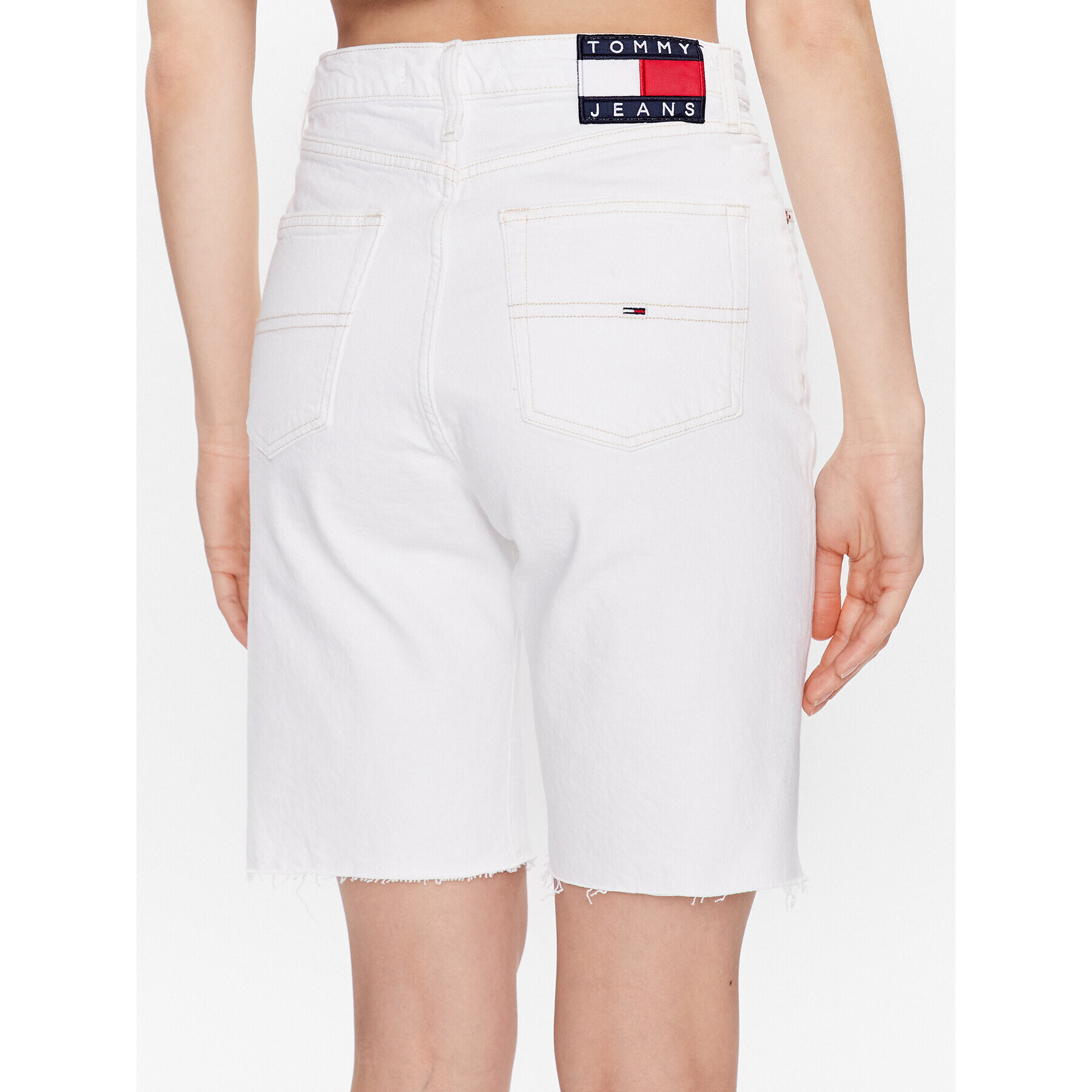 Tommy Jeans Pantaloni scurți de blugi Harper DW0DW15595 Alb Regular Fit - Pled.ro