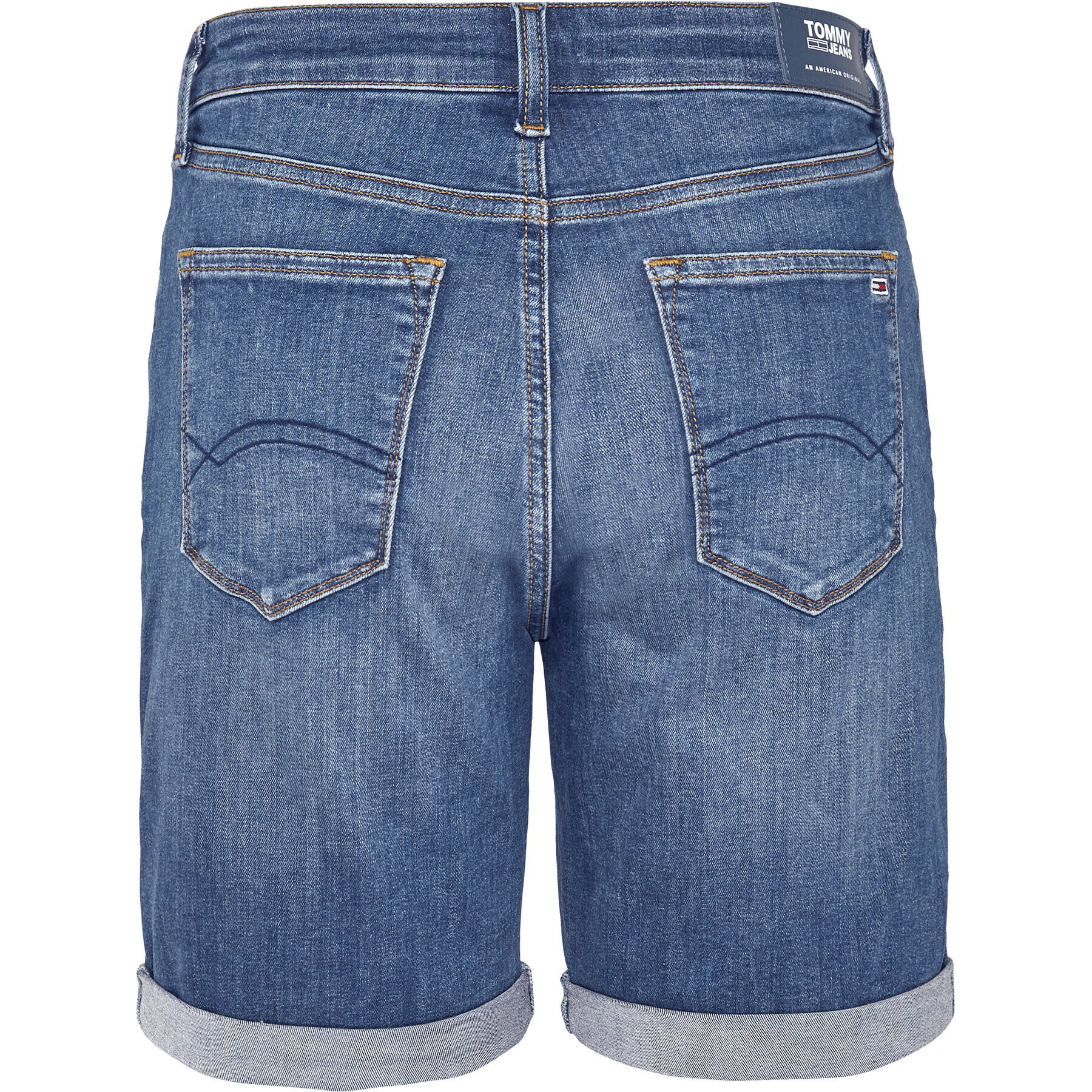 Tommy Jeans Pantaloni scurți de blugi Mid Rise Denim Bermuda DW0DW08214 Bleumarin Regular Fit - Pled.ro