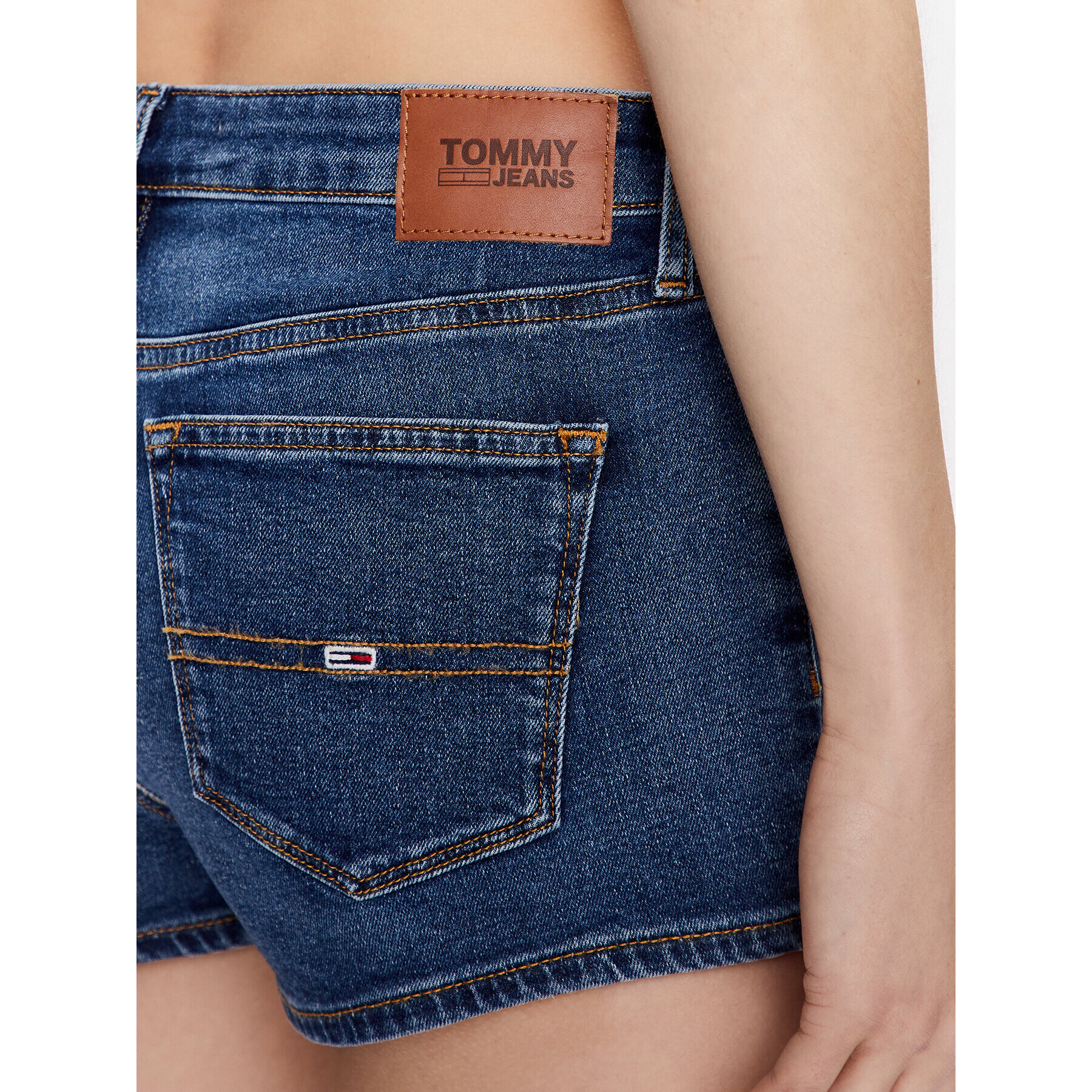 Tommy Jeans Pantaloni scurți de blugi Nora DW0DW15603 Albastru Skinny Fit - Pled.ro