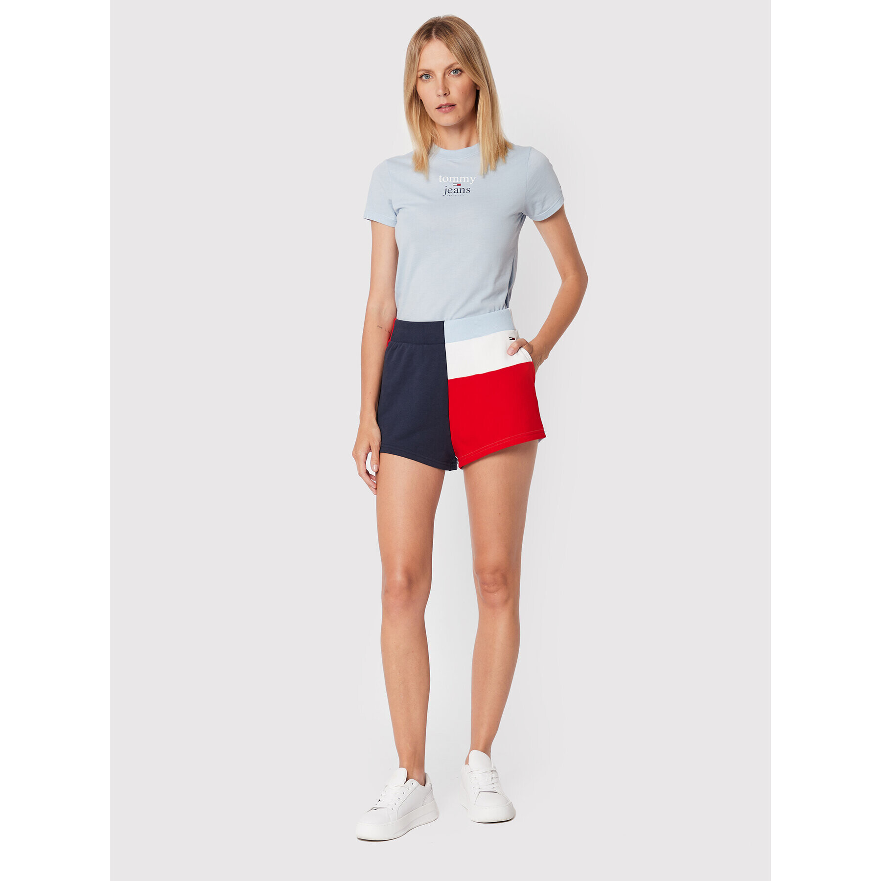 Tommy Jeans Pantaloni scurți sport Archive Blocking DW0DW13592 Colorat Relaxed Fit - Pled.ro