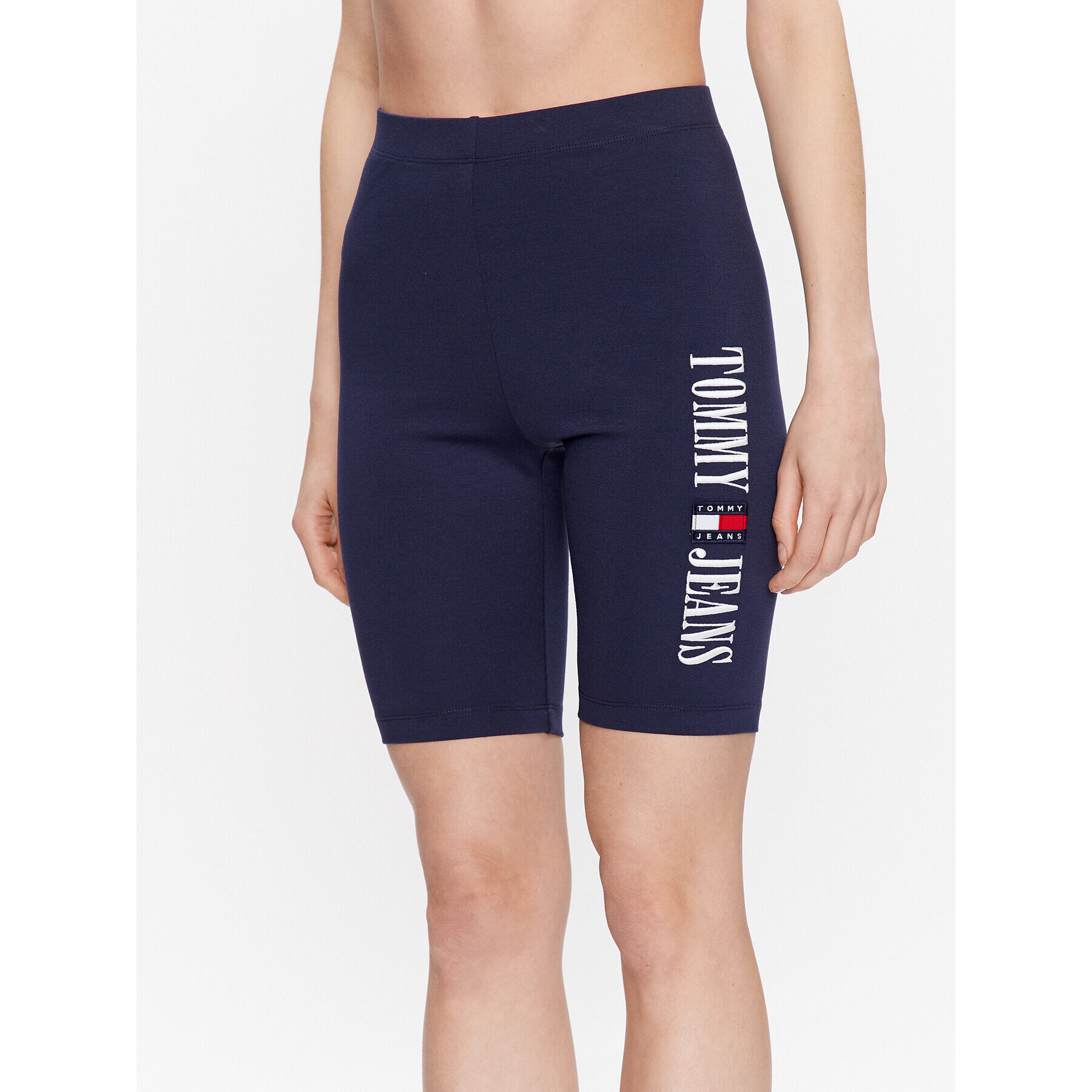 Tommy Jeans Pantaloni scurți sport DW0DW15643 Bleumarin Skinny Fit - Pled.ro