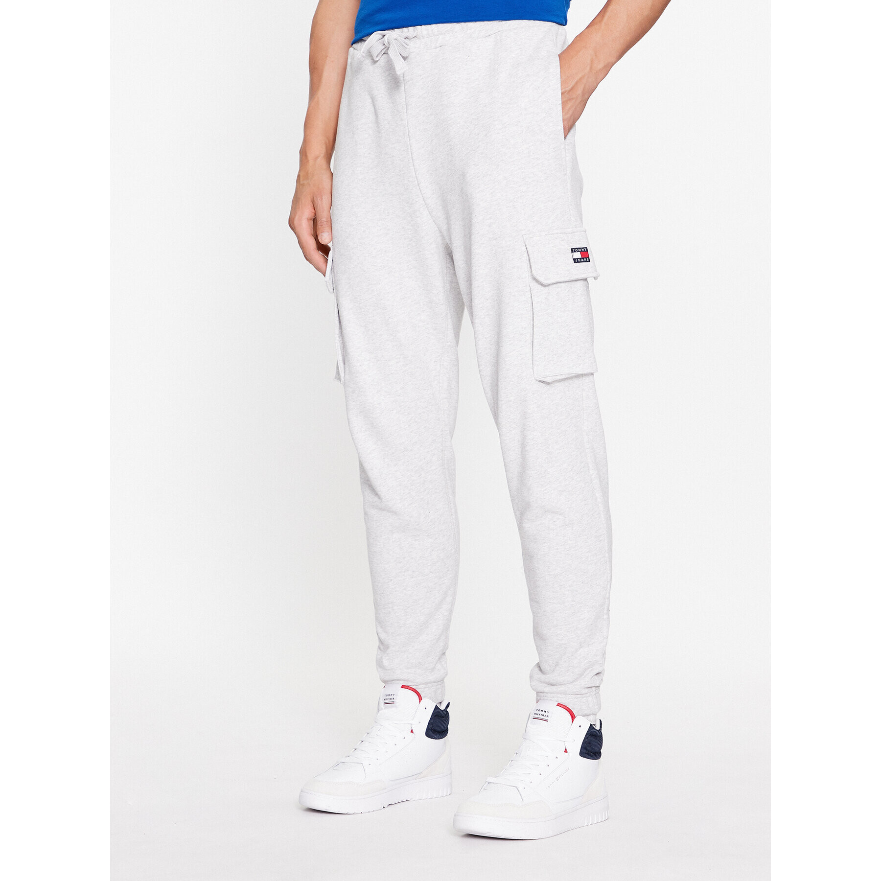 Tommy Jeans Pantaloni trening DM0DM17694 Gri Regular Fit - Pled.ro