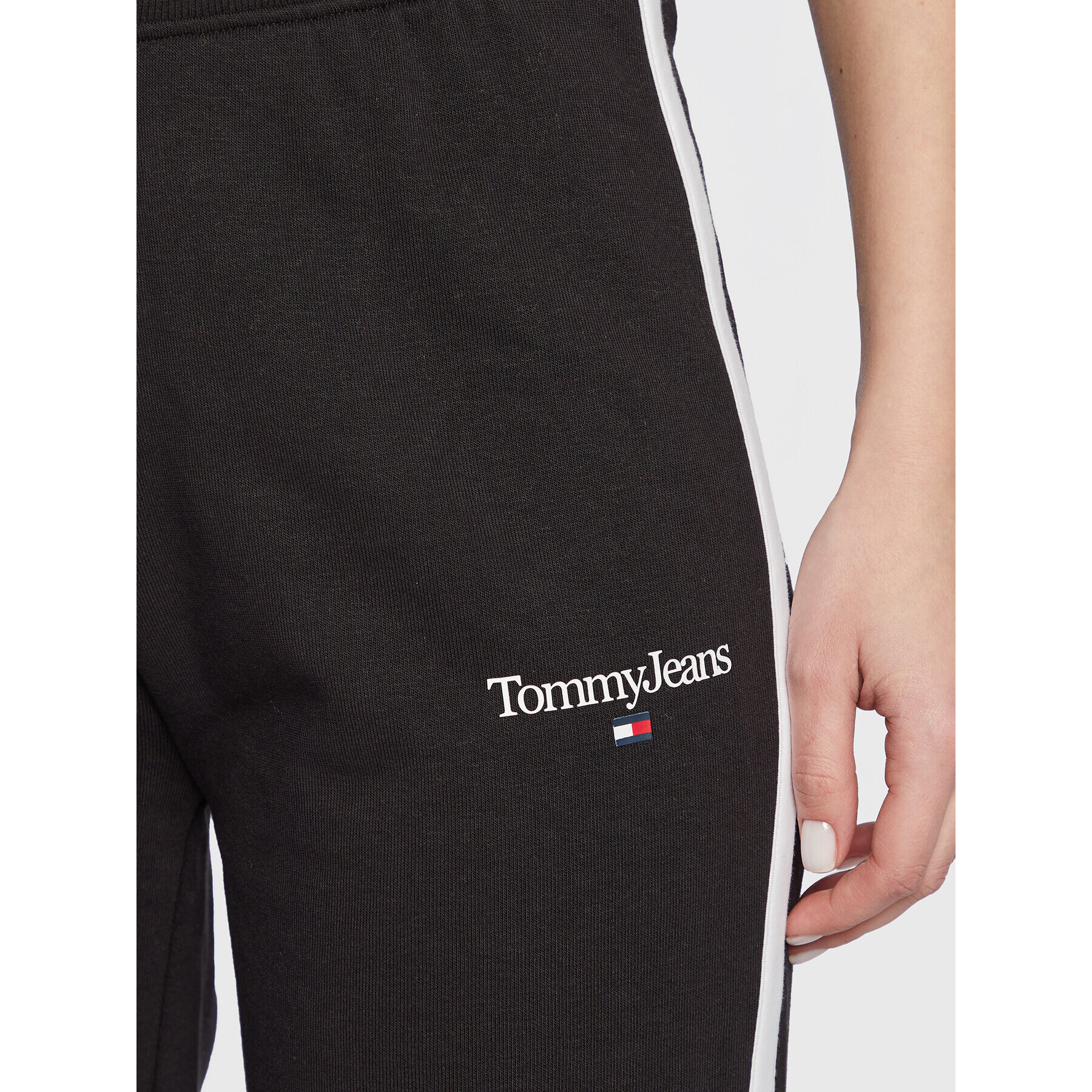 Tommy Jeans Pantaloni trening DW0DW14993 Negru Relaxed Fit - Pled.ro