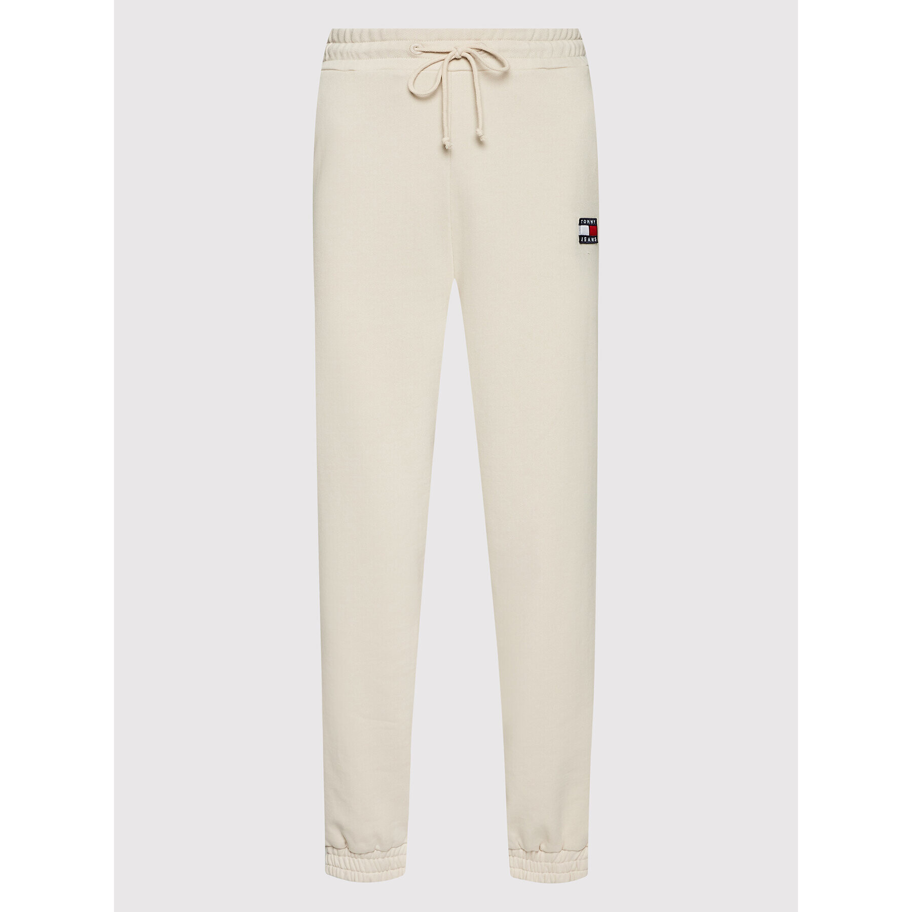 Tommy Jeans Pantaloni trening Hrs Badge DW0DW13820 Bej Relaxed Fit - Pled.ro