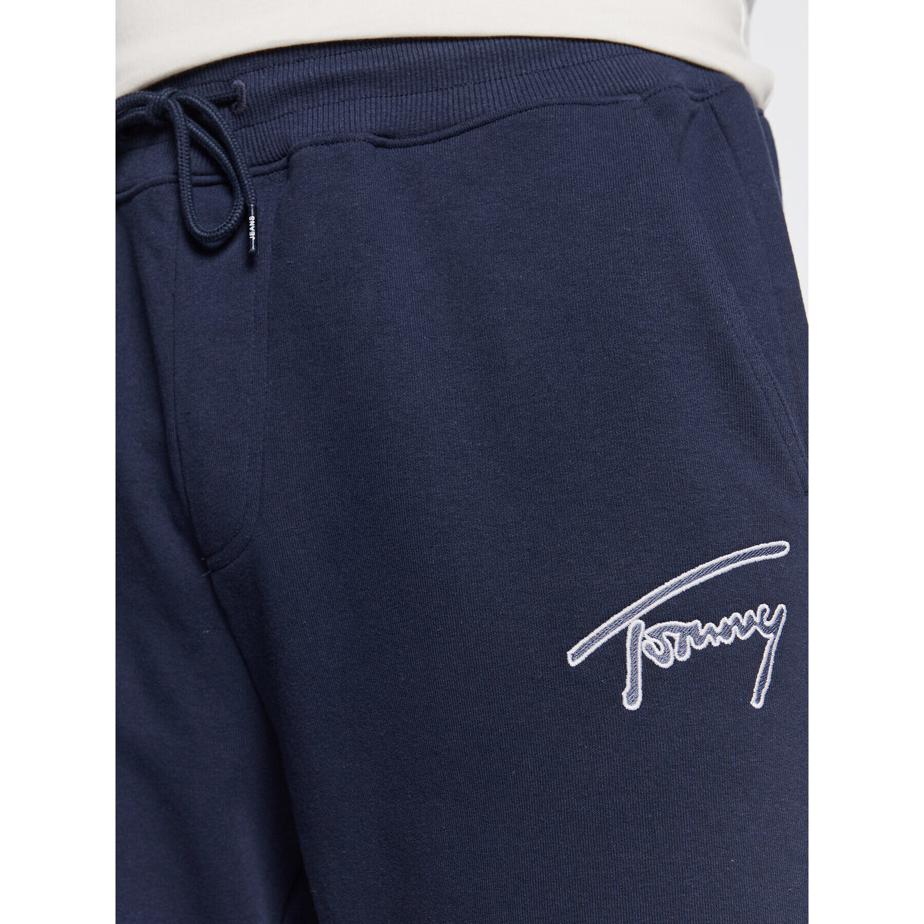 Tommy Jeans Pantaloni trening Signature DM0DM15809 Bleumarin Regular Fit - Pled.ro