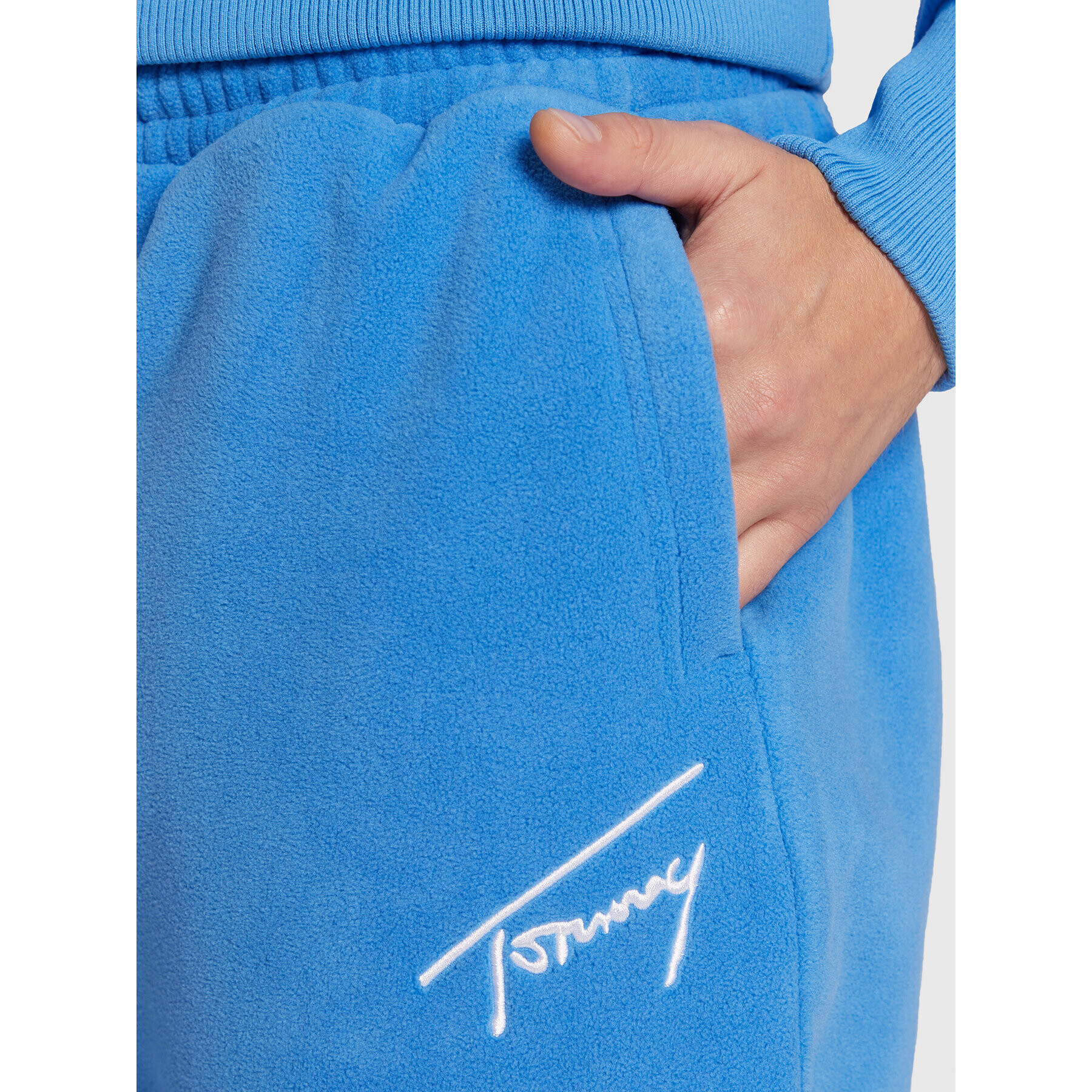 Tommy Jeans Pantaloni trening Winter Signature DM0DM15037 Albastru Relaxed Fit - Pled.ro