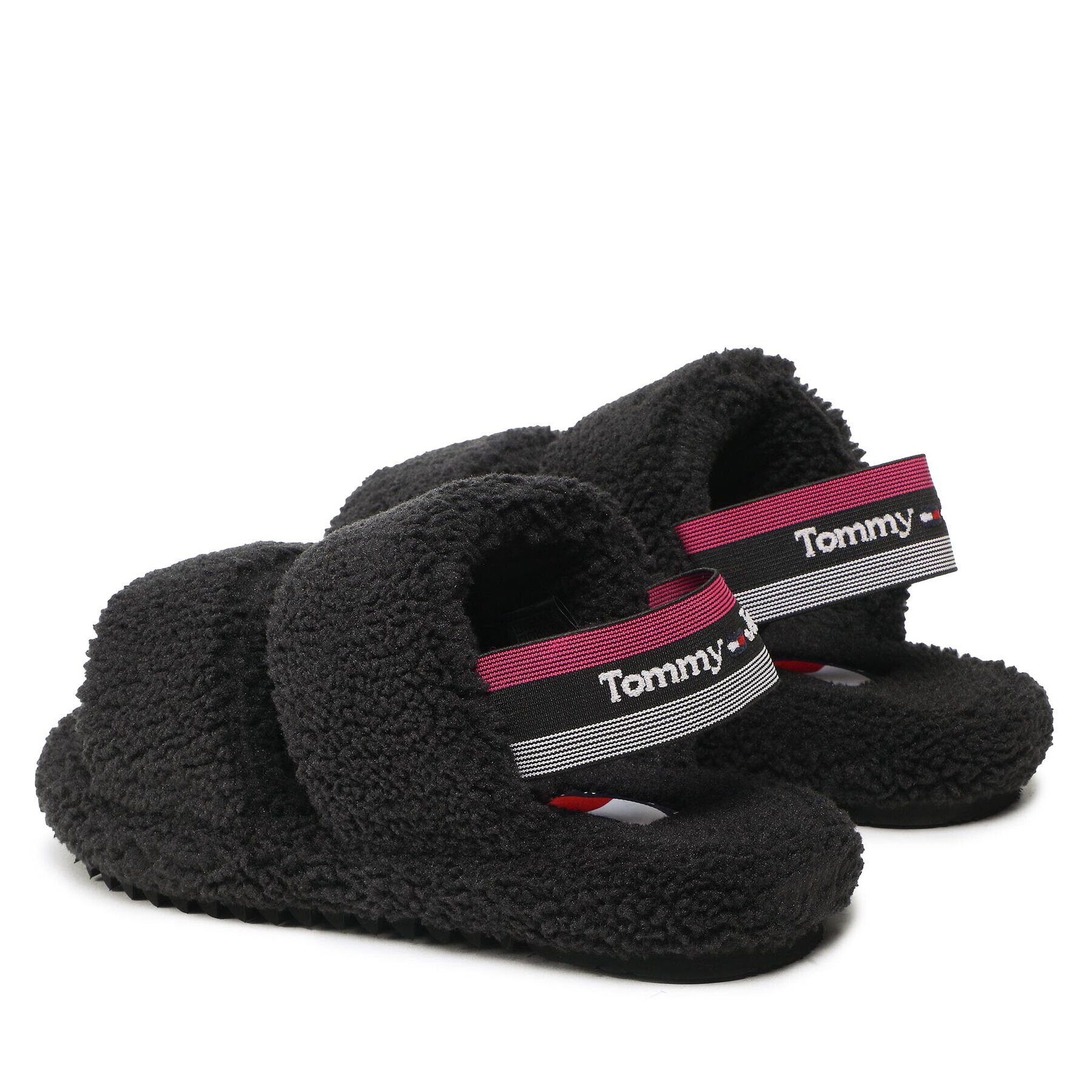 Tommy Jeans Papuci de casă Tj Winter Sandal 2D EN0EN02031 Negru - Pled.ro