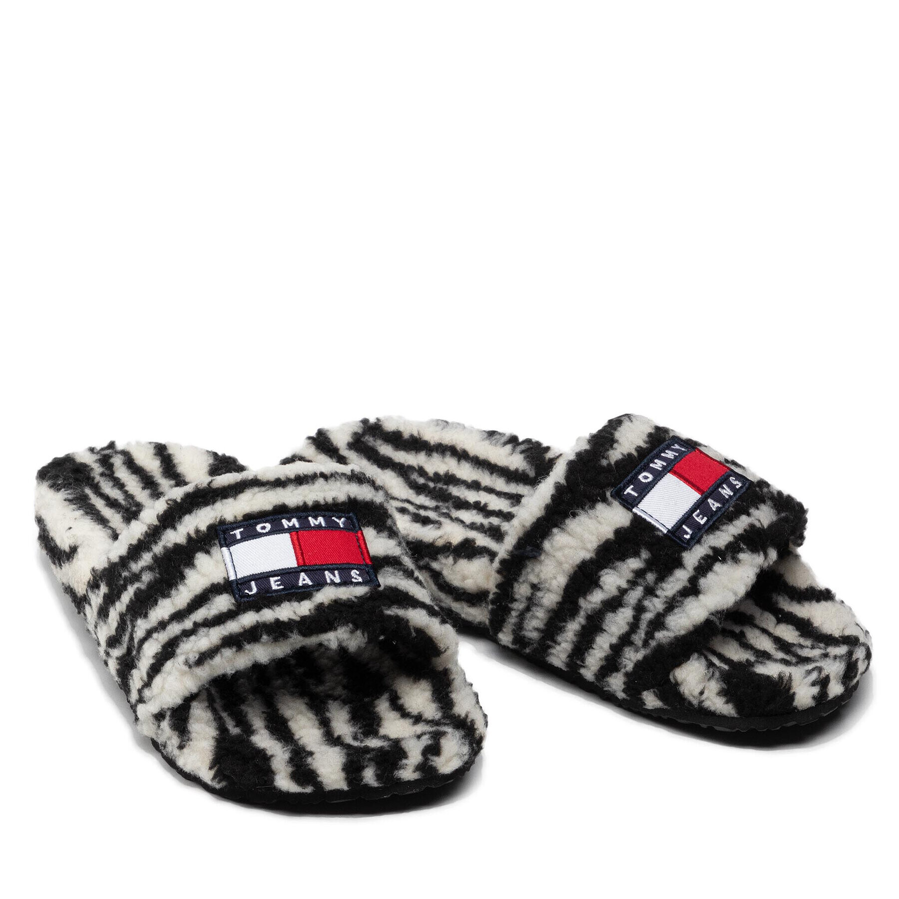 Tommy Jeans Papuci de casă Wild Animal Printed Poolslide EN0EN01668 Negru - Pled.ro