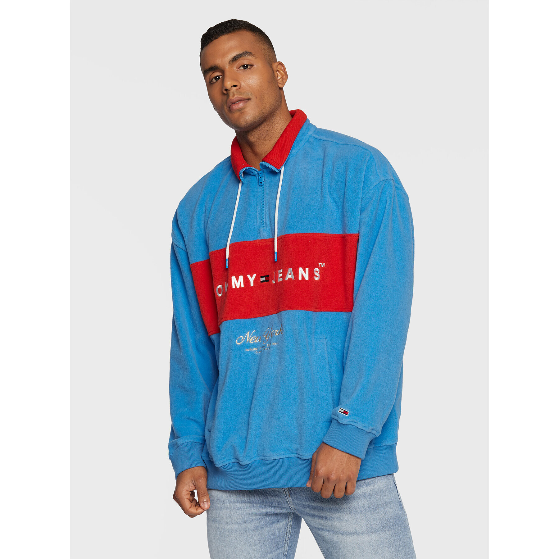 Tommy Jeans Polar Archive DM0DM13884 Albastru Regular Fit - Pled.ro