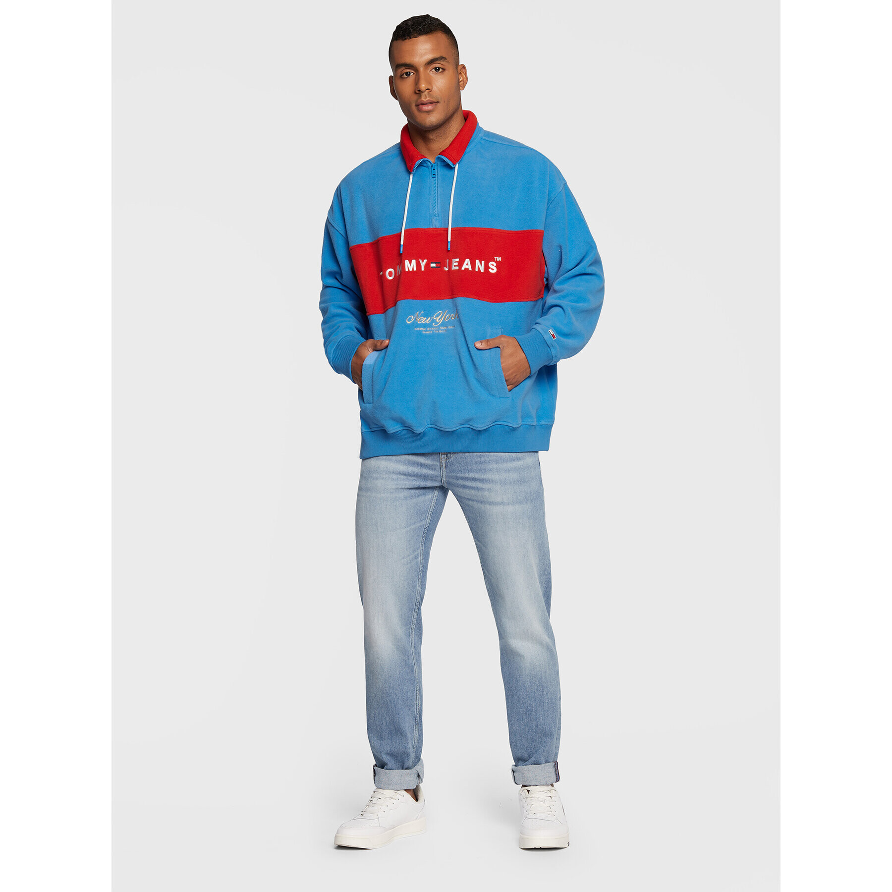 Tommy Jeans Polar Archive DM0DM13884 Albastru Regular Fit - Pled.ro