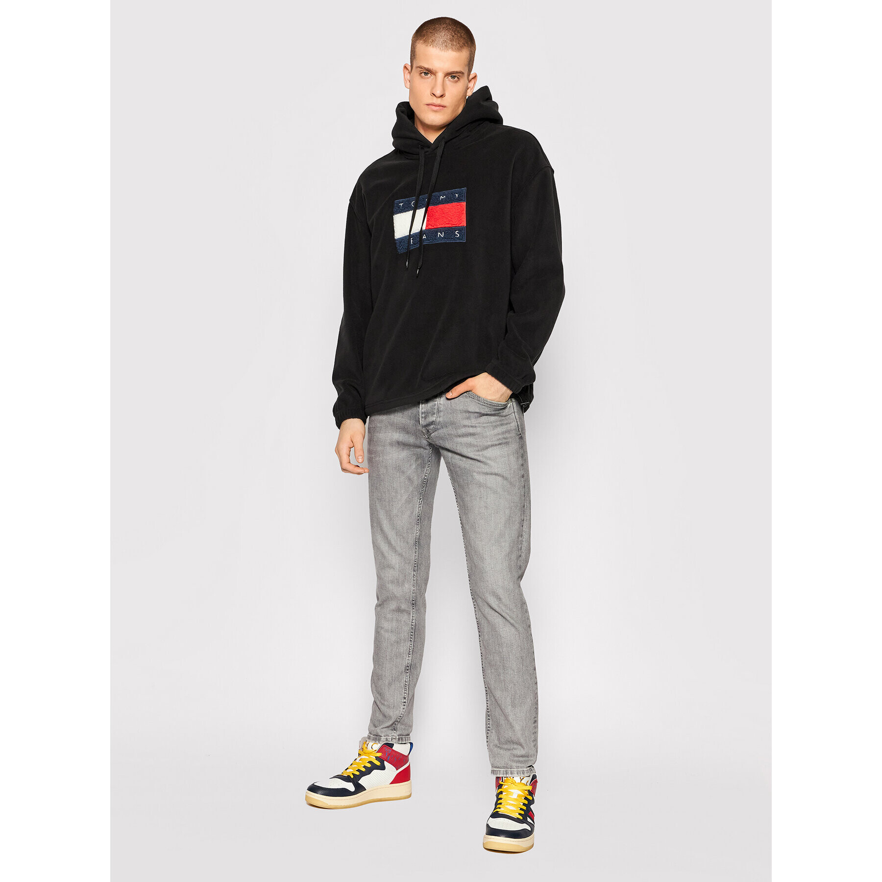 Tommy Jeans Polar DM0DM12576 Negru Relaxed Fit - Pled.ro