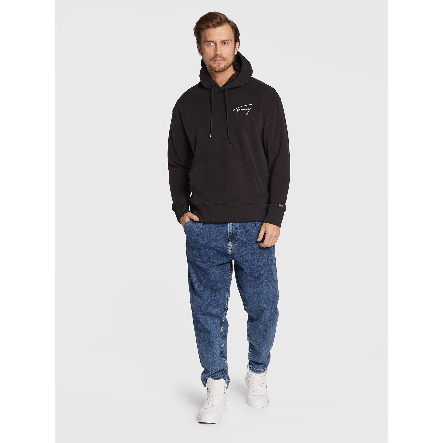 Tommy Jeans Polar Signature DM0DM15030 Negru Relaxed Fit - Pled.ro