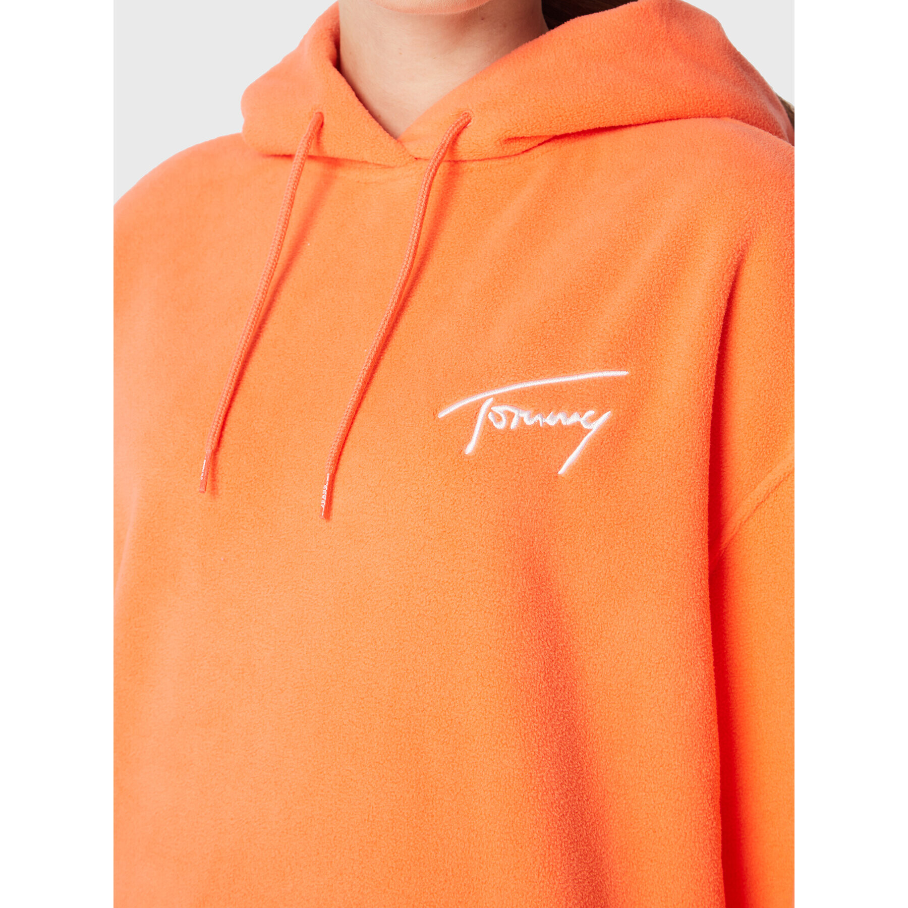 Tommy Jeans Polar Signature DW0DW14358 Portocaliu Oversize - Pled.ro