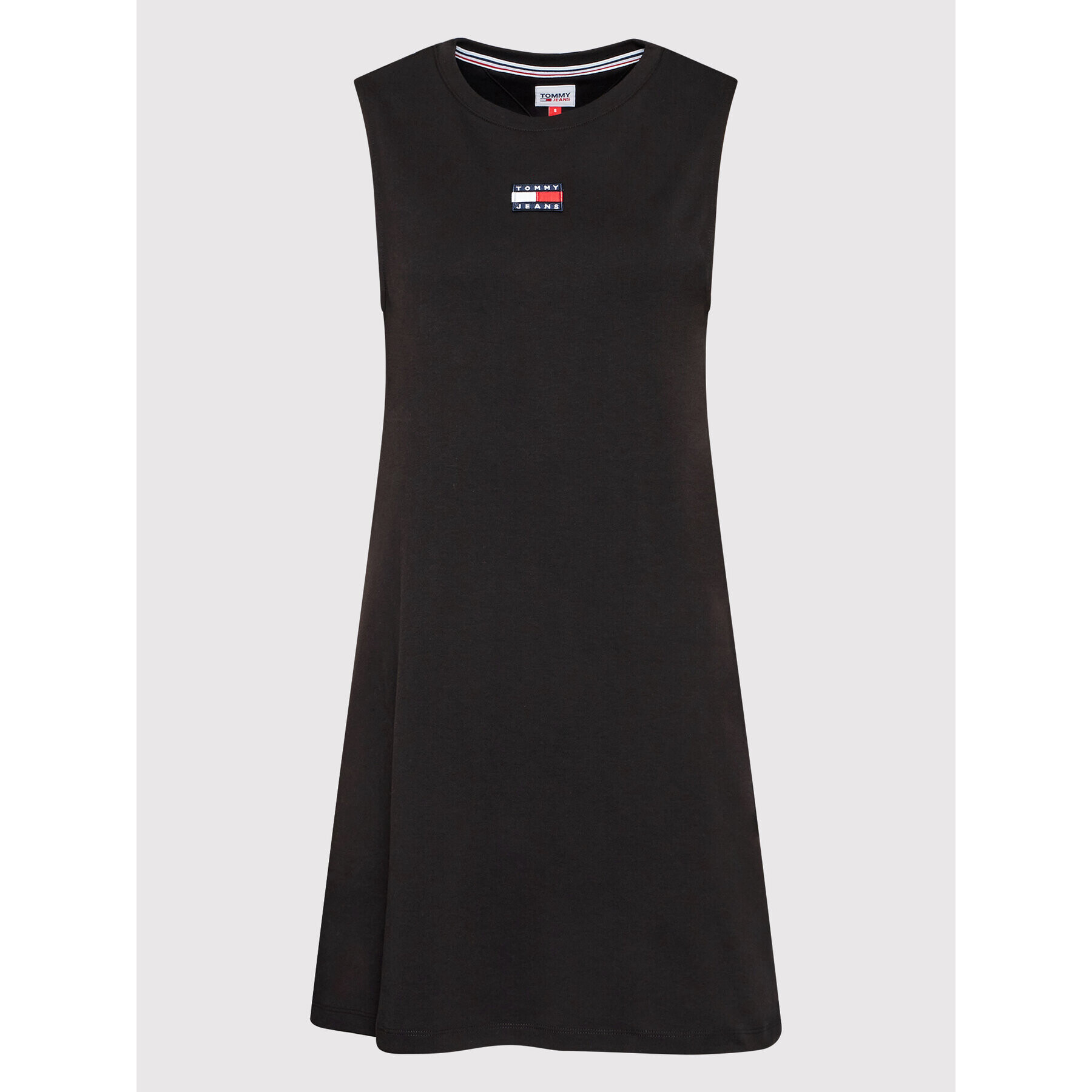 Tommy Jeans Rochie de zi Badge DW0DW12861 Negru Relaxed Fit - Pled.ro