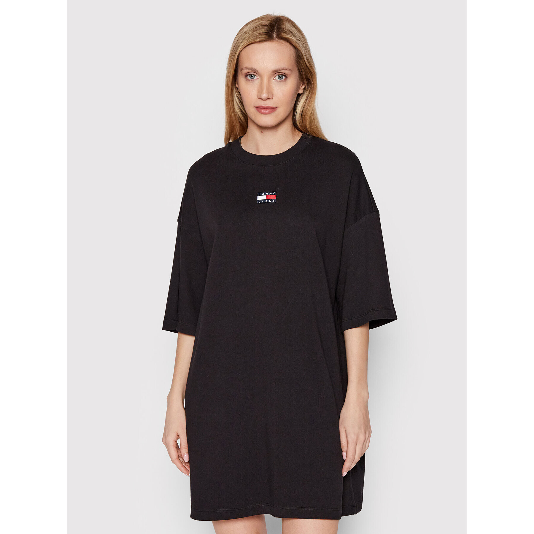 Tommy Jeans Rochie de zi DW0DW10370 Negru Oversize - Pled.ro