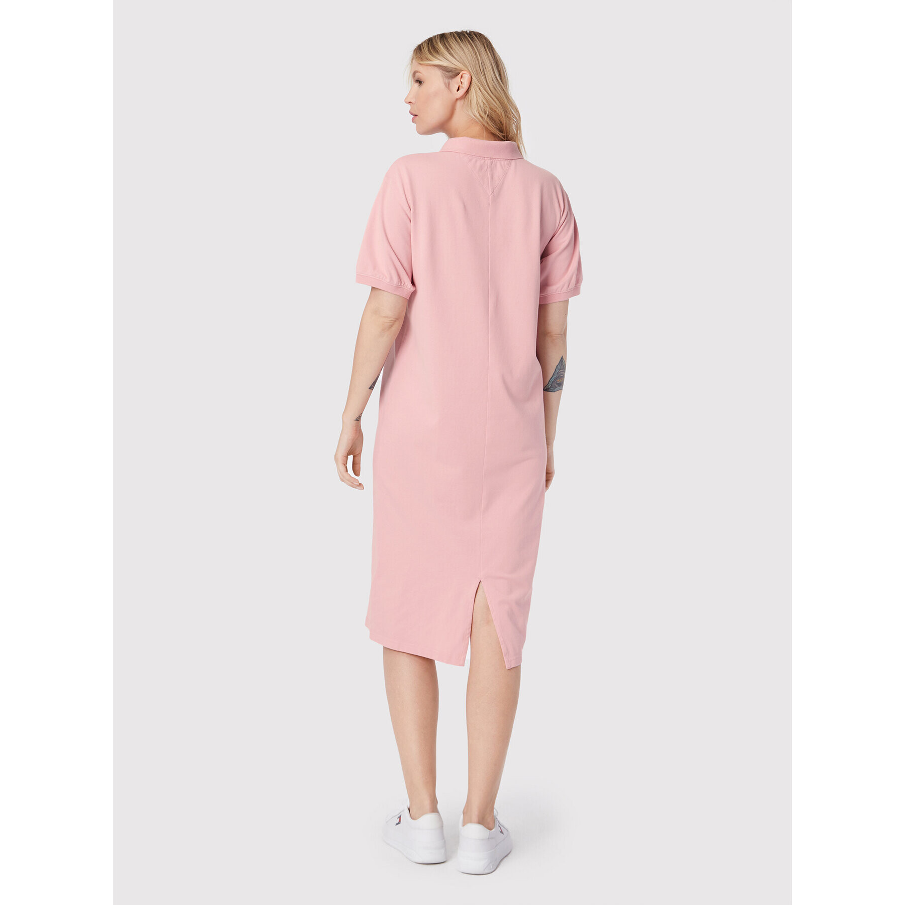 Tommy Jeans Rochie de zi Tjw Solid DW0DW13032 Roz Relaxed Fit - Pled.ro