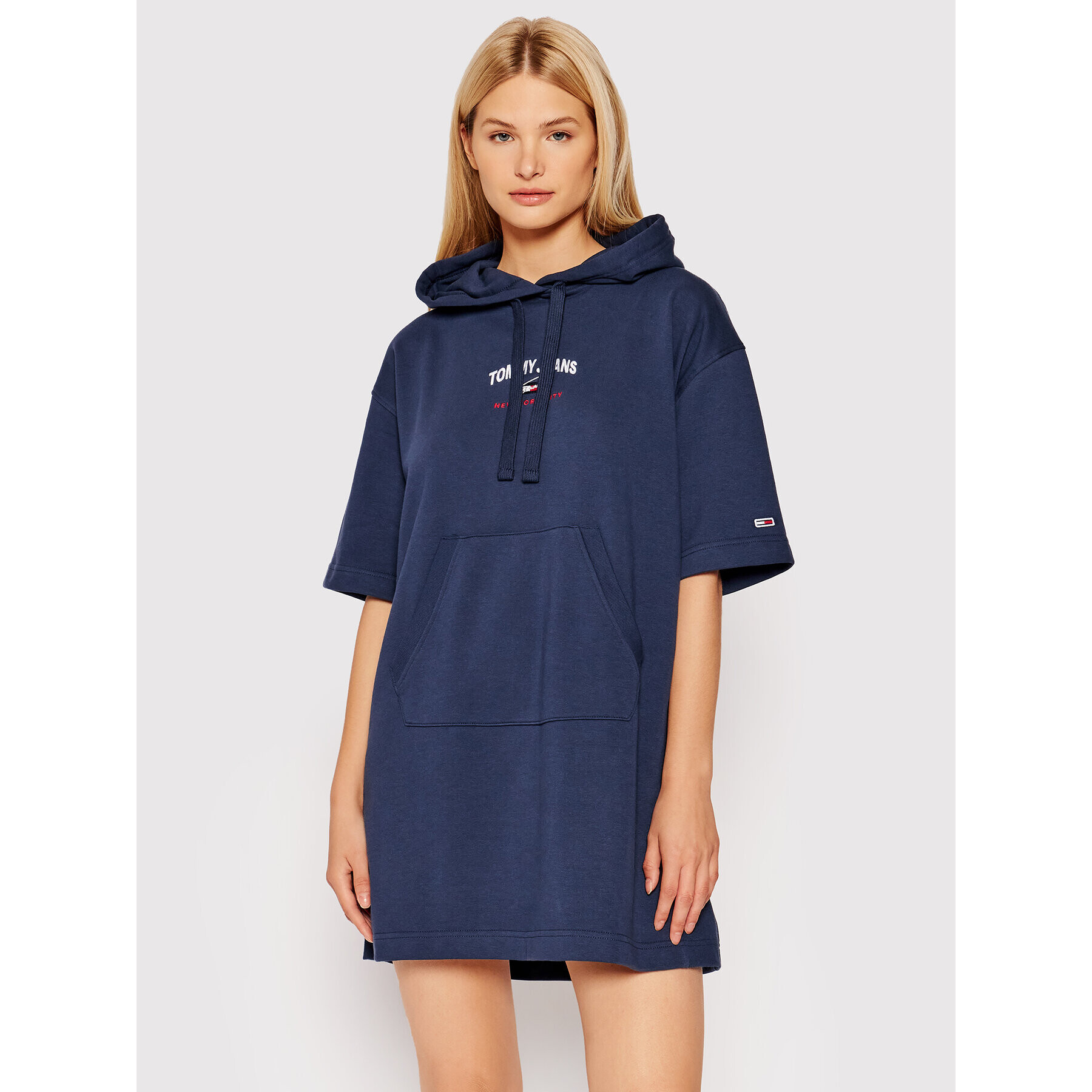 Tommy Jeans Rochie tricotată Tjw Timeless Script DW0DW10218 Bleumarin Regular Fit - Pled.ro