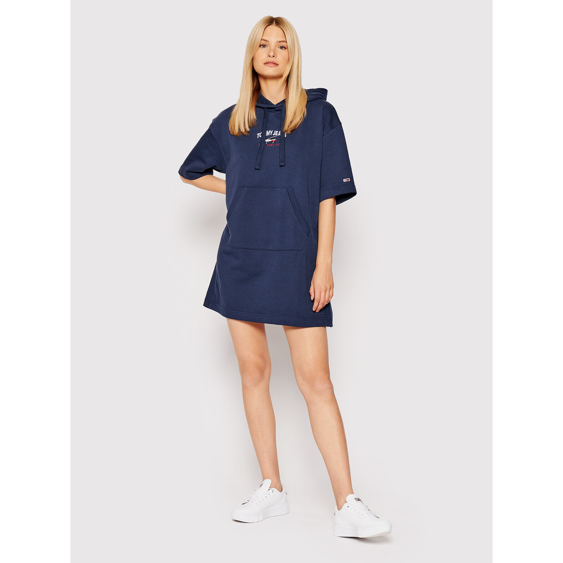 Tommy Jeans Rochie tricotată Tjw Timeless Script DW0DW10218 Bleumarin Regular Fit - Pled.ro