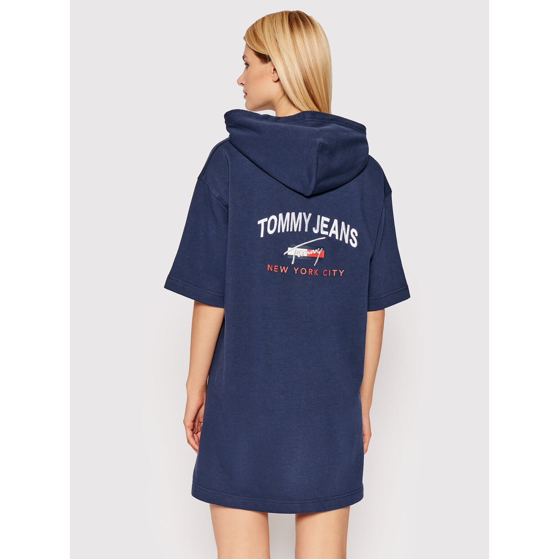 Tommy Jeans Rochie tricotată Tjw Timeless Script DW0DW10218 Bleumarin Regular Fit - Pled.ro