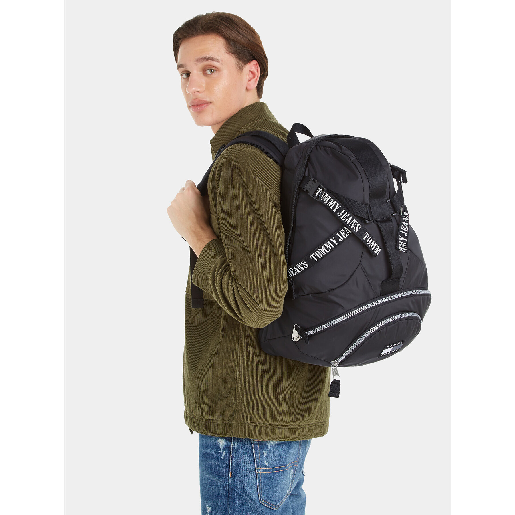 Tommy Jeans Rucsac Tjm Heritage Elevated Backpack AM0AM11655 Negru - Pled.ro