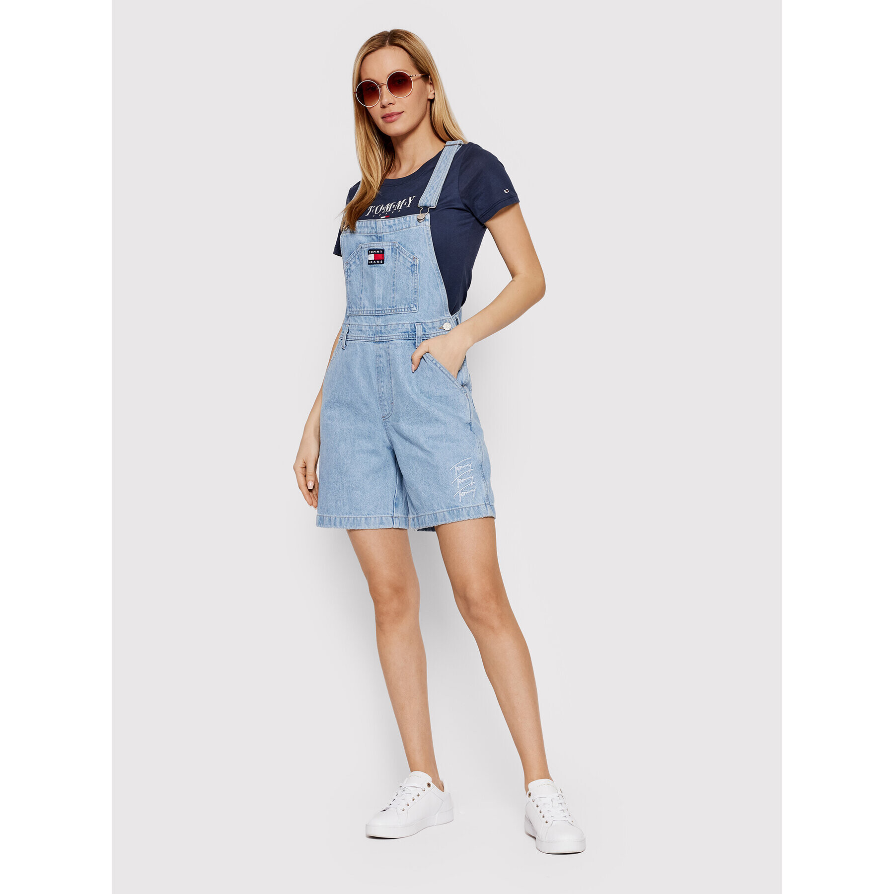 Tommy Jeans Salopetă Dungaree DW0DW12424 Albastru Regular Fit - Pled.ro