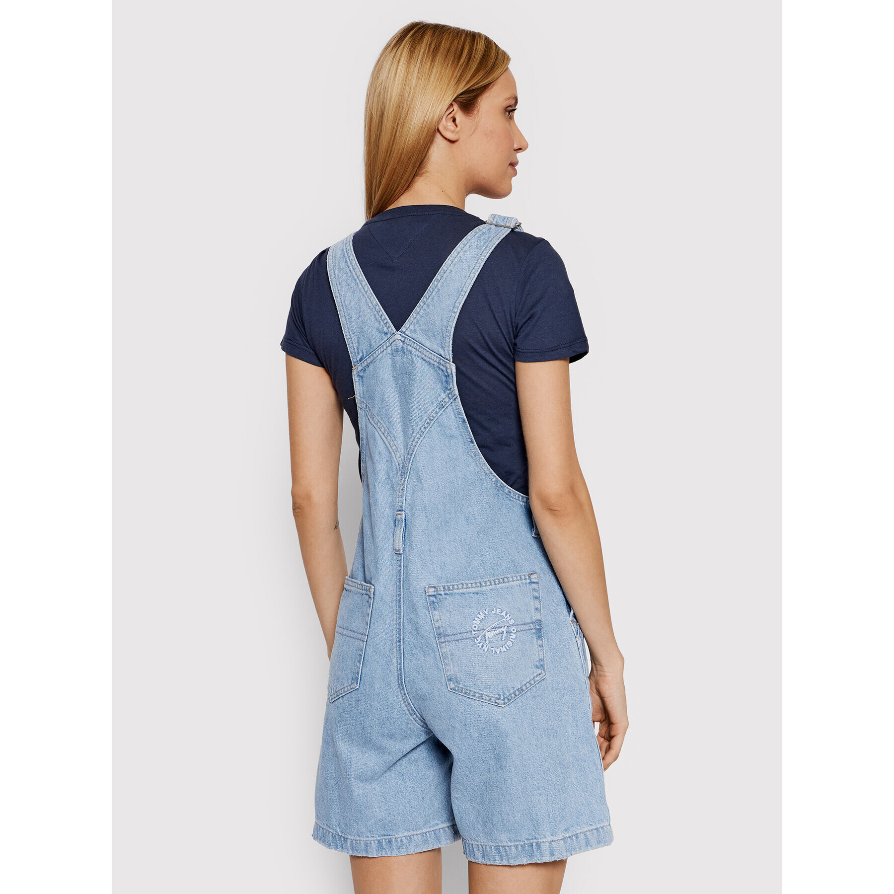 Tommy Jeans Salopetă Dungaree DW0DW12424 Albastru Regular Fit - Pled.ro