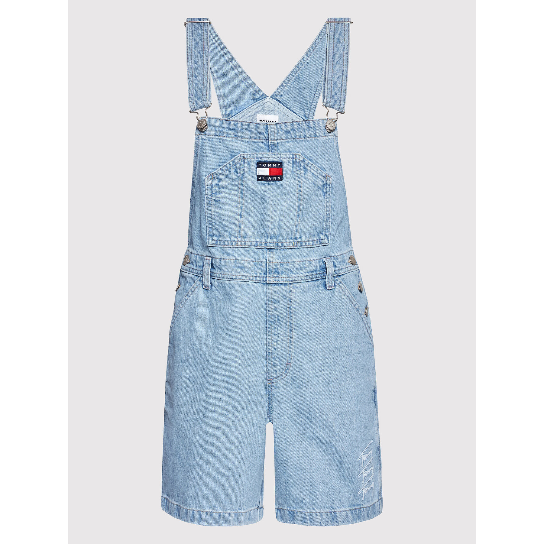 Tommy Jeans Salopetă Dungaree DW0DW12424 Albastru Regular Fit - Pled.ro