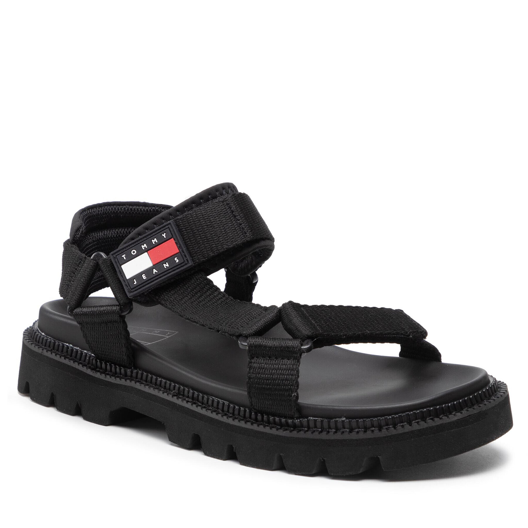 Tommy Jeans Sandale Chunky Tech Sandal EM0EM00997 Negru - Pled.ro