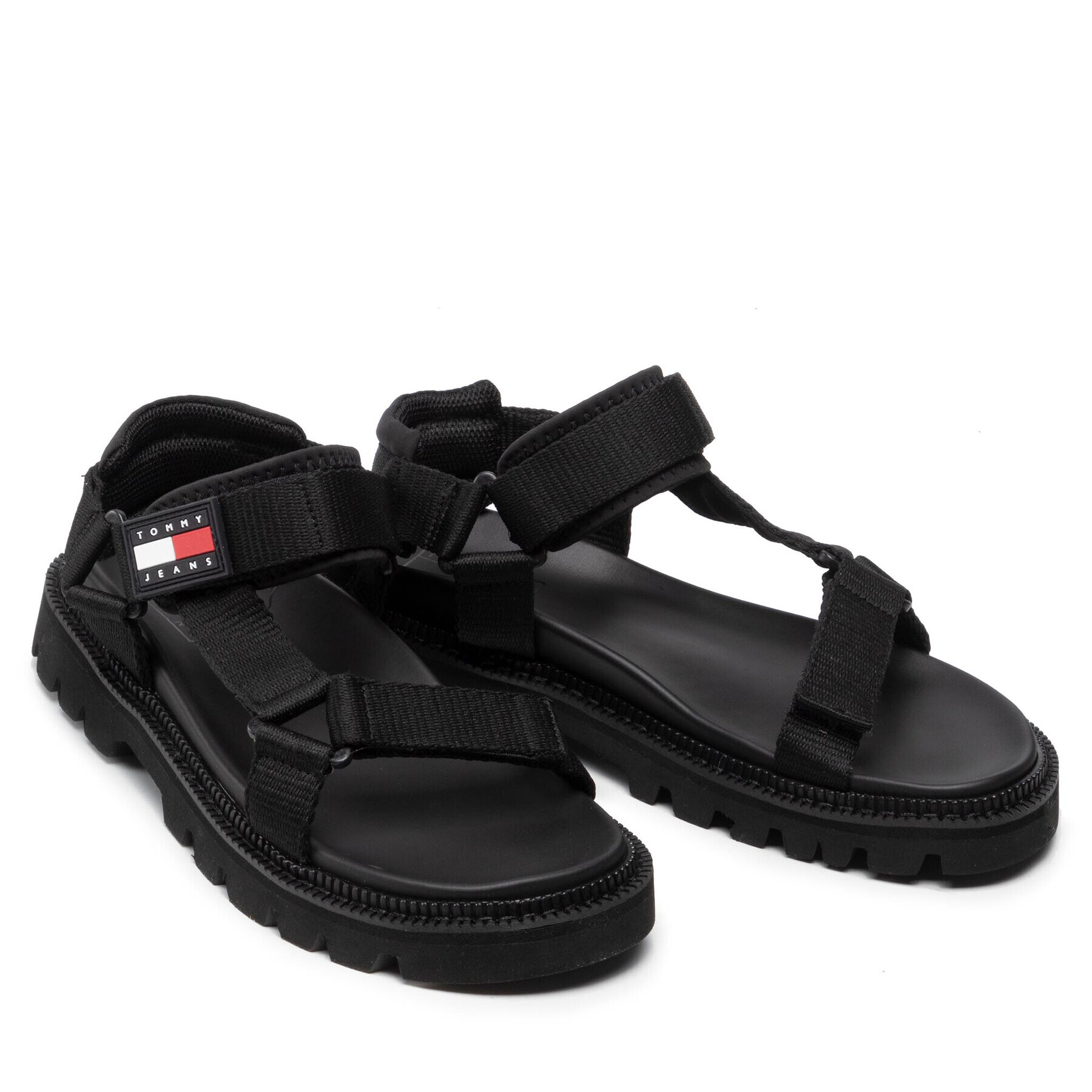 Tommy Jeans Sandale Chunky Tech Sandal EM0EM00997 Negru - Pled.ro