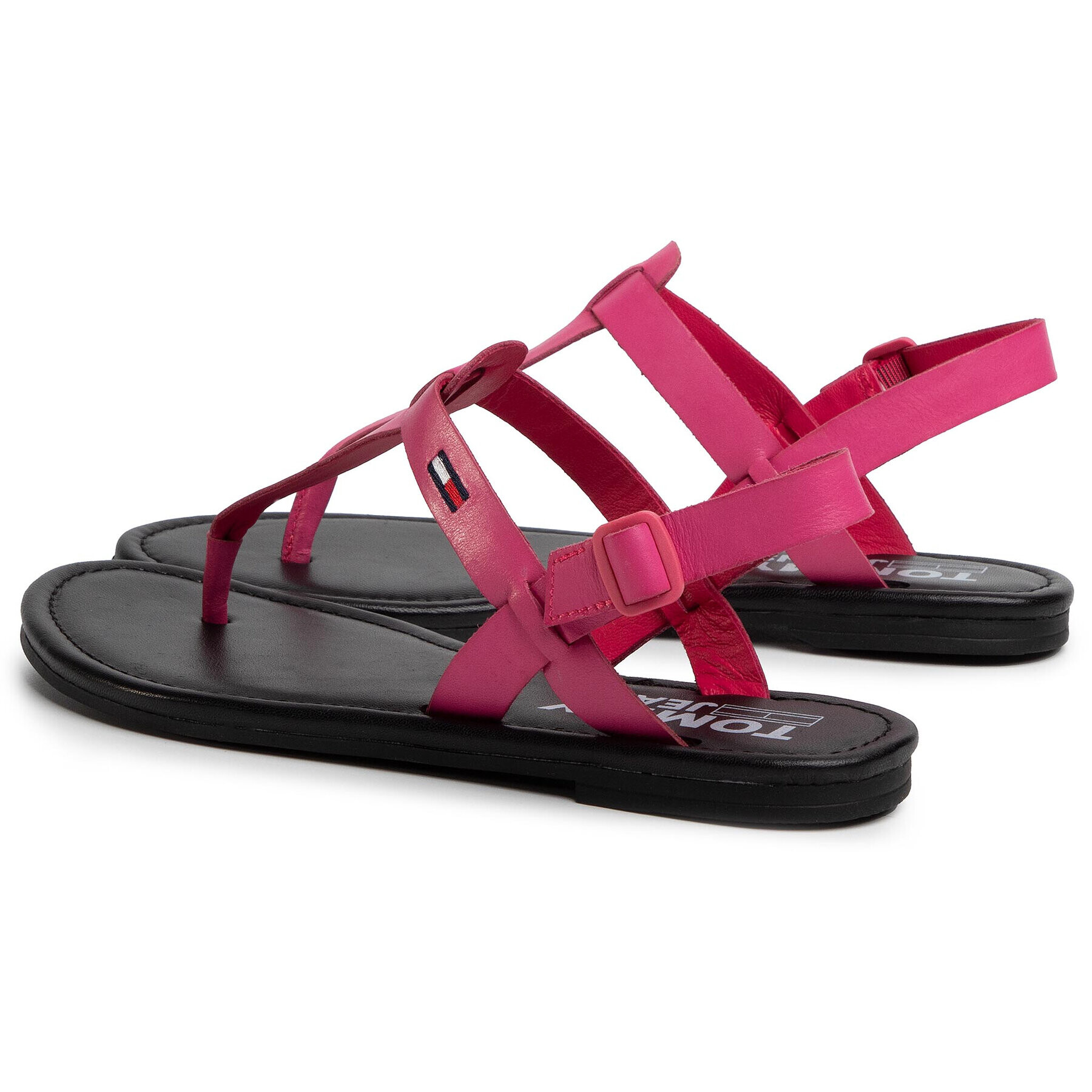 Tommy Jeans Sandale Color Block Basic Thong Sandal EN0EN00908 Roz - Pled.ro