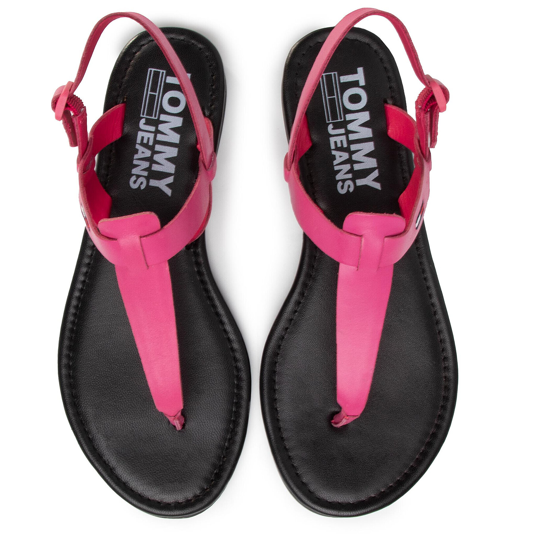 Tommy Jeans Sandale Color Block Basic Thong Sandal EN0EN00908 Roz - Pled.ro