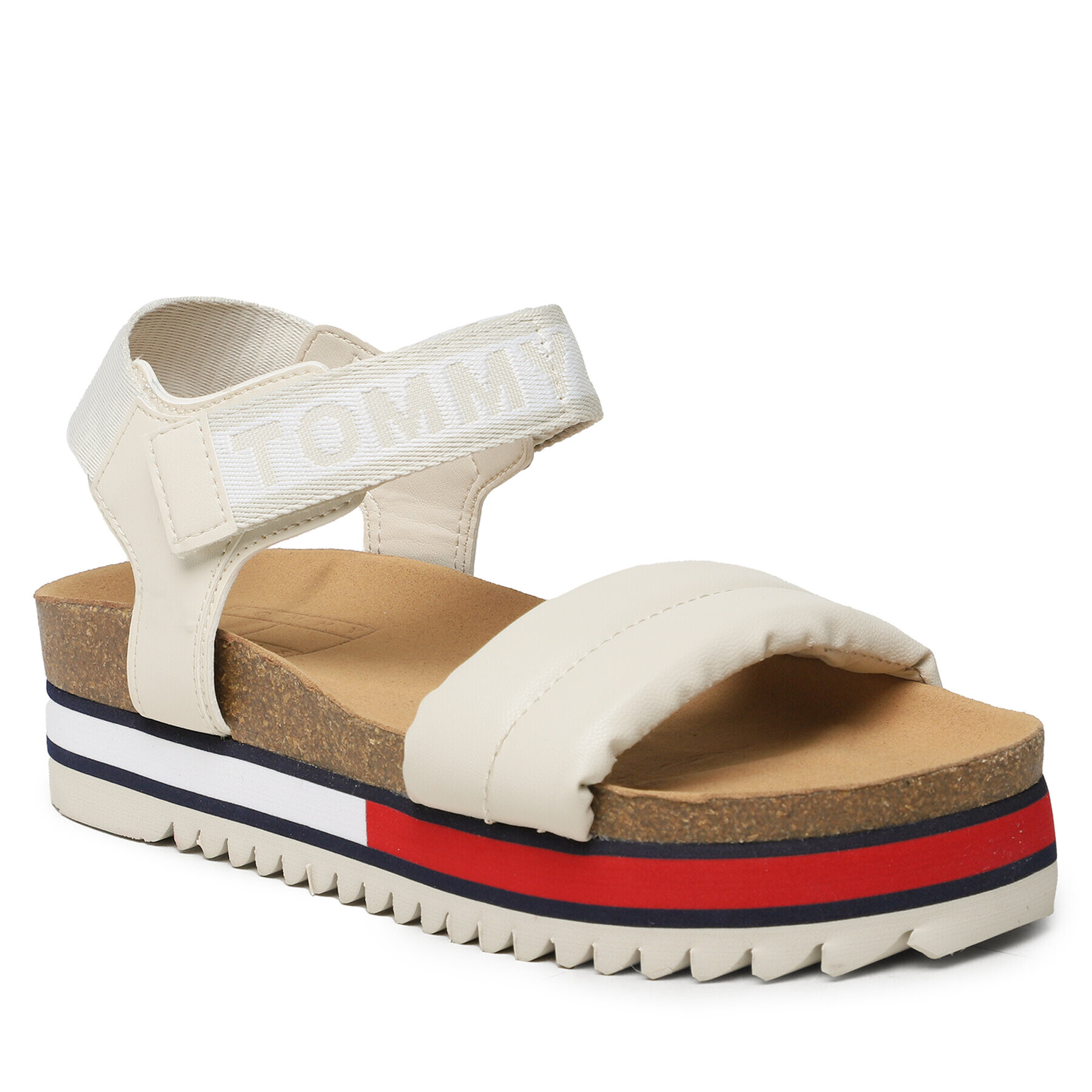 Tommy Jeans Sandale Flag Outsole Sandal EN0EN02122 Bej - Pled.ro